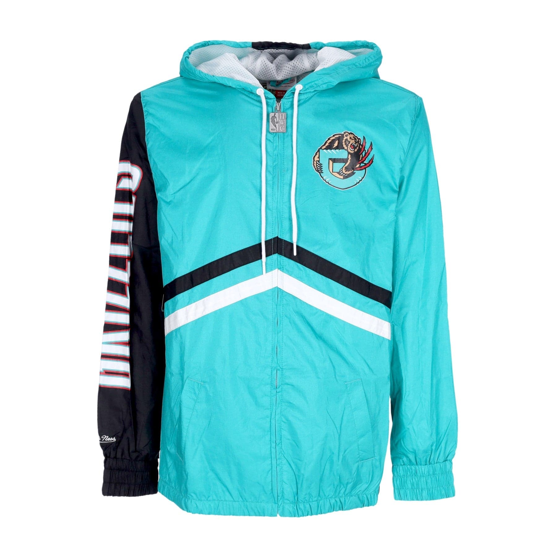 MITCHELL &amp; NESS Giacca a Vento Uomo Nba Undeniable Full Zip Windbreaker Hardwood Classics Vangri Teal - 4