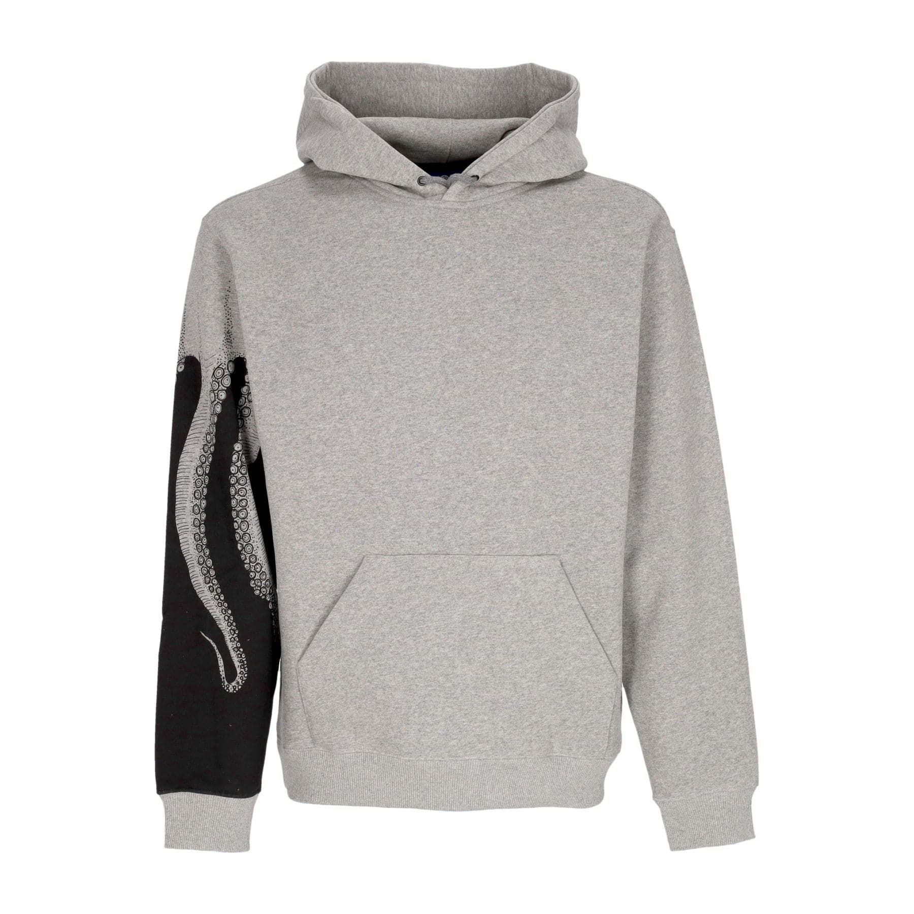 OCTOPUS Felpa Cappuccio Uomo Side Hoodie Light Grey - 3