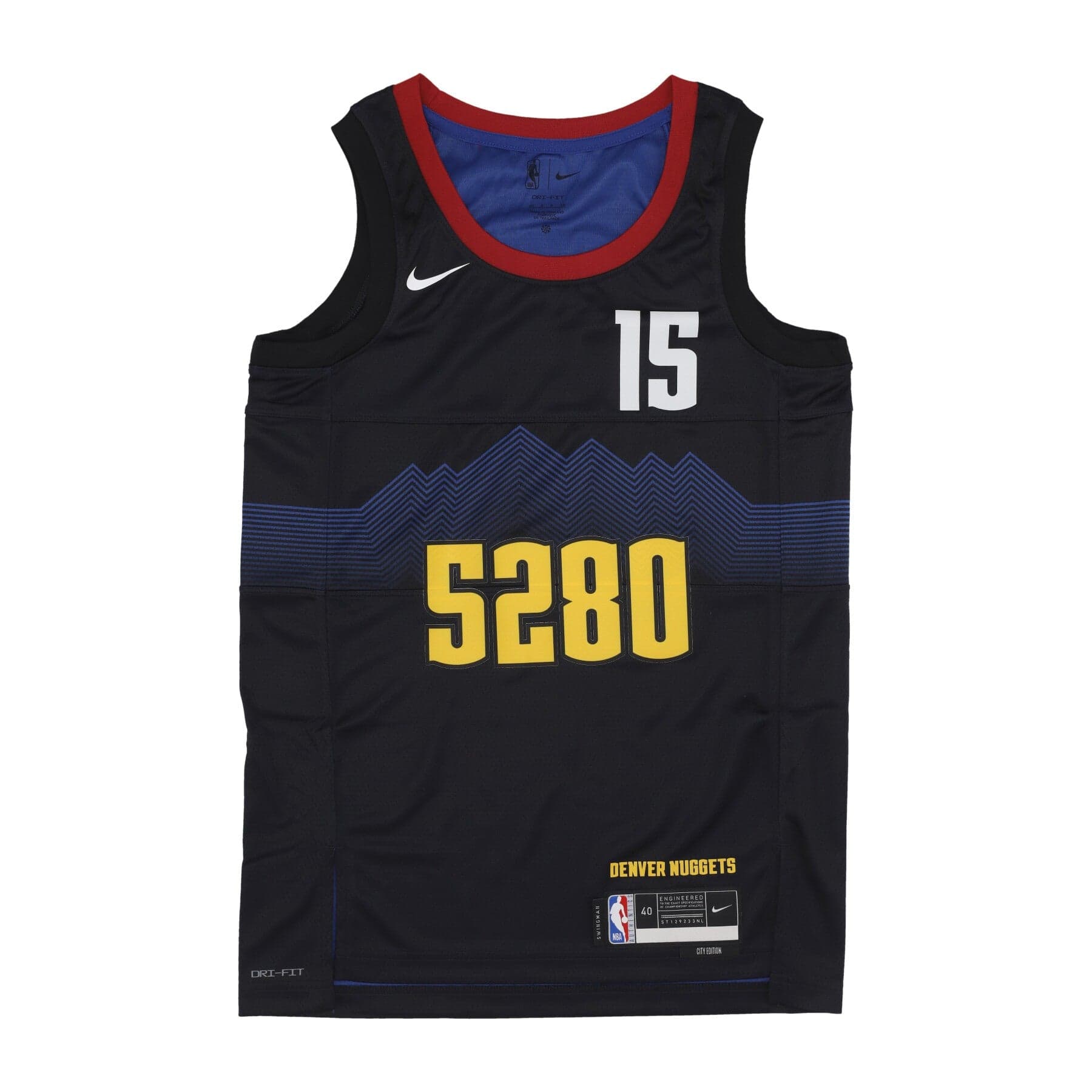 NIKE NBA Canotta Basket Uomo Nba City Edition 2023/24 Swingman Jersey No 15 Nikola Jokic Dennug Black - 3