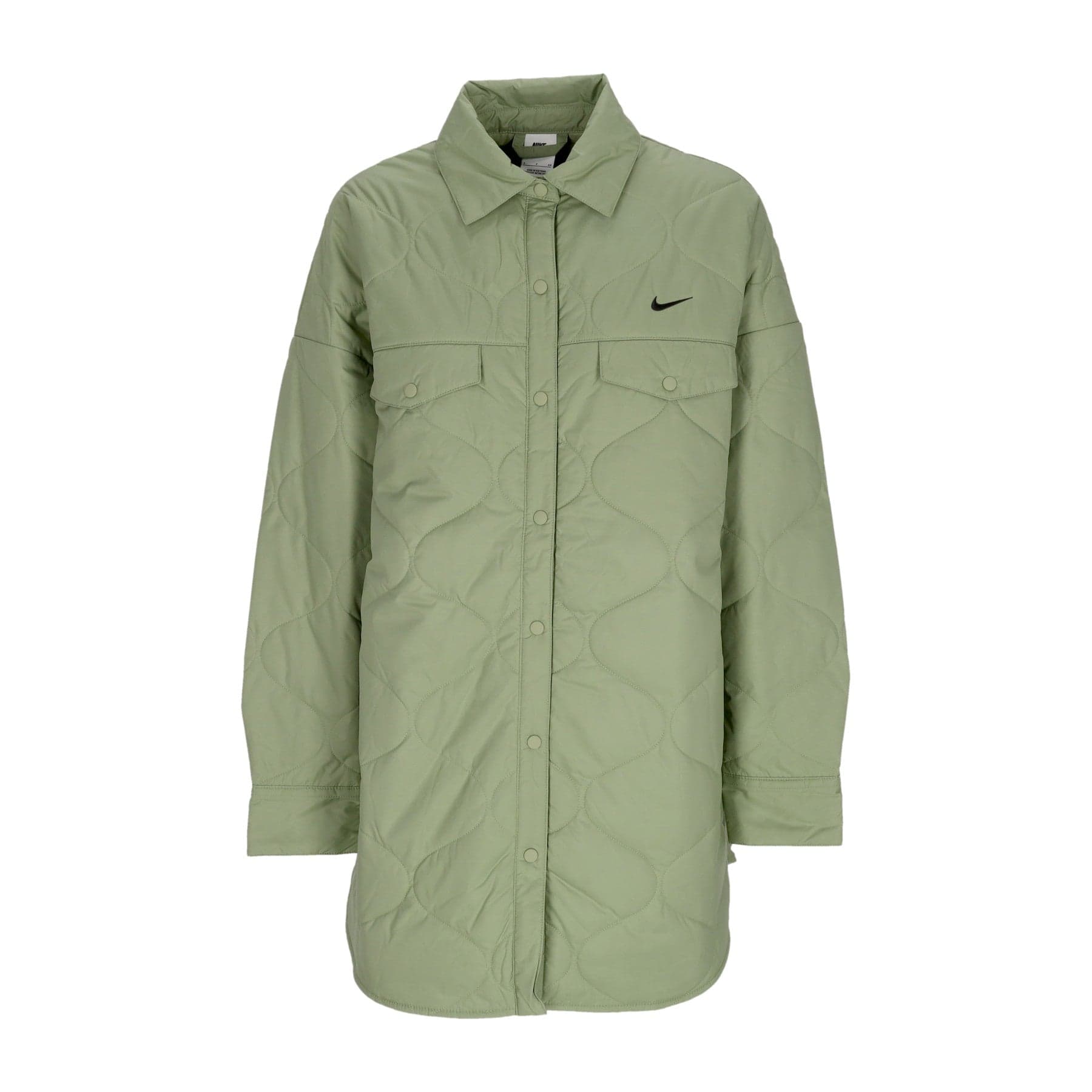 Nike Giacca Coach Jacket Donna W Sportswear Essentials Quilted Trench Oil Green/black - 3