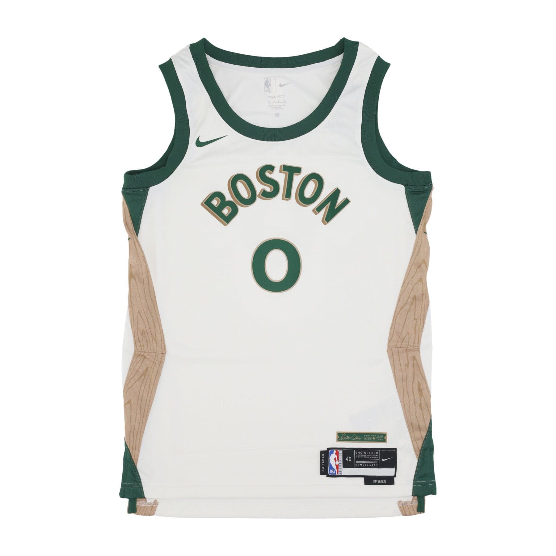NIKE NBA Canotta Basket Uomo Nba City Edition 2023/24 Swingman Jersey No 0 Jayson Tatum Boscel Sail - 3