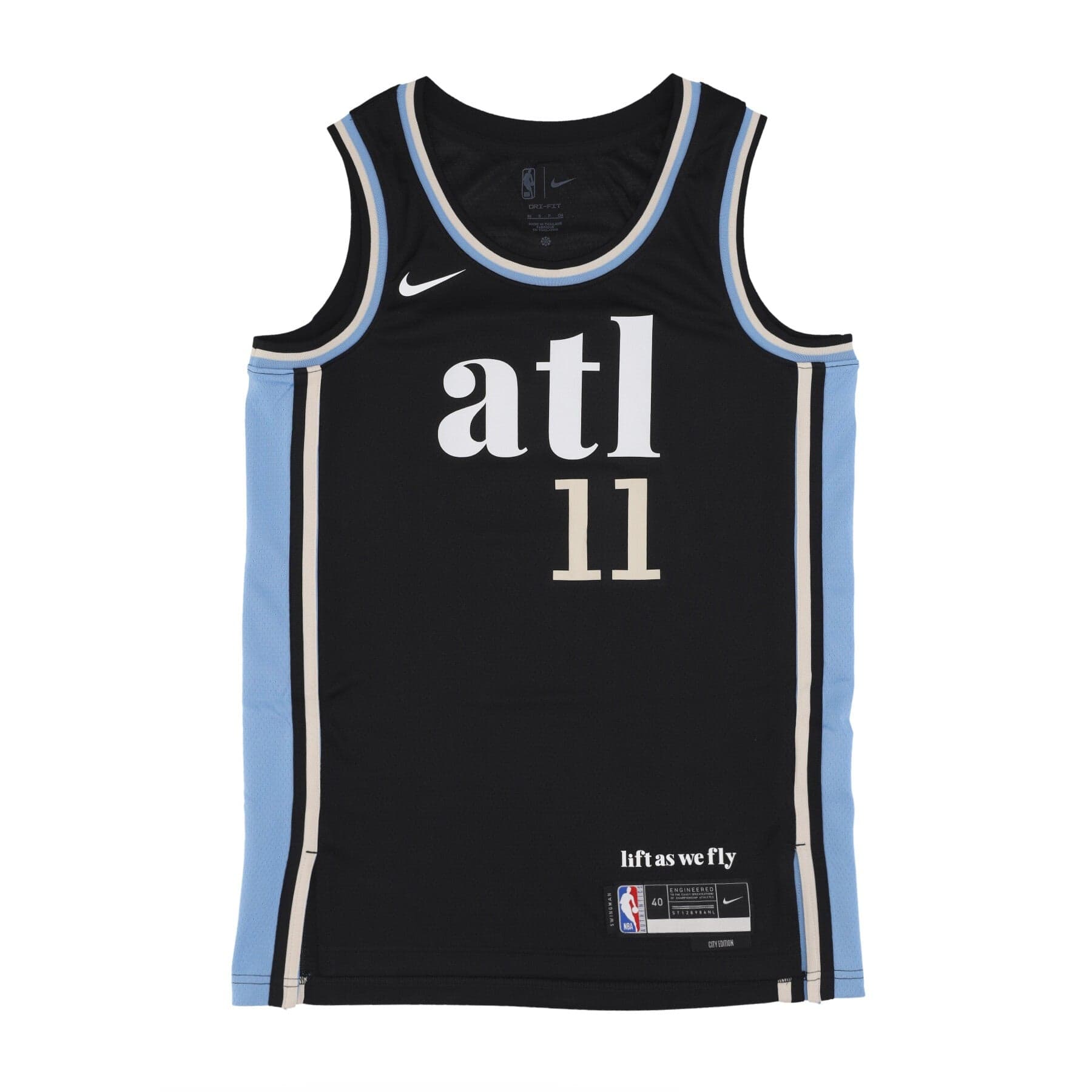 NIKE NBA Canotta Basket Uomo Nba City Edition 2023/24 Swingman Jersey No 11 Trae Young Atlhaw Black - 3