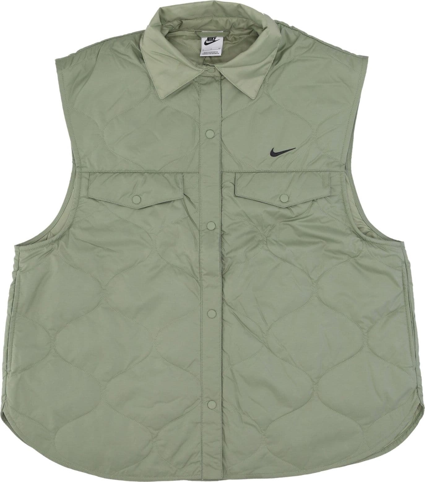 Nike Smanicato Donna W Sportswear Essentials Vest Oil Green/black – giacca