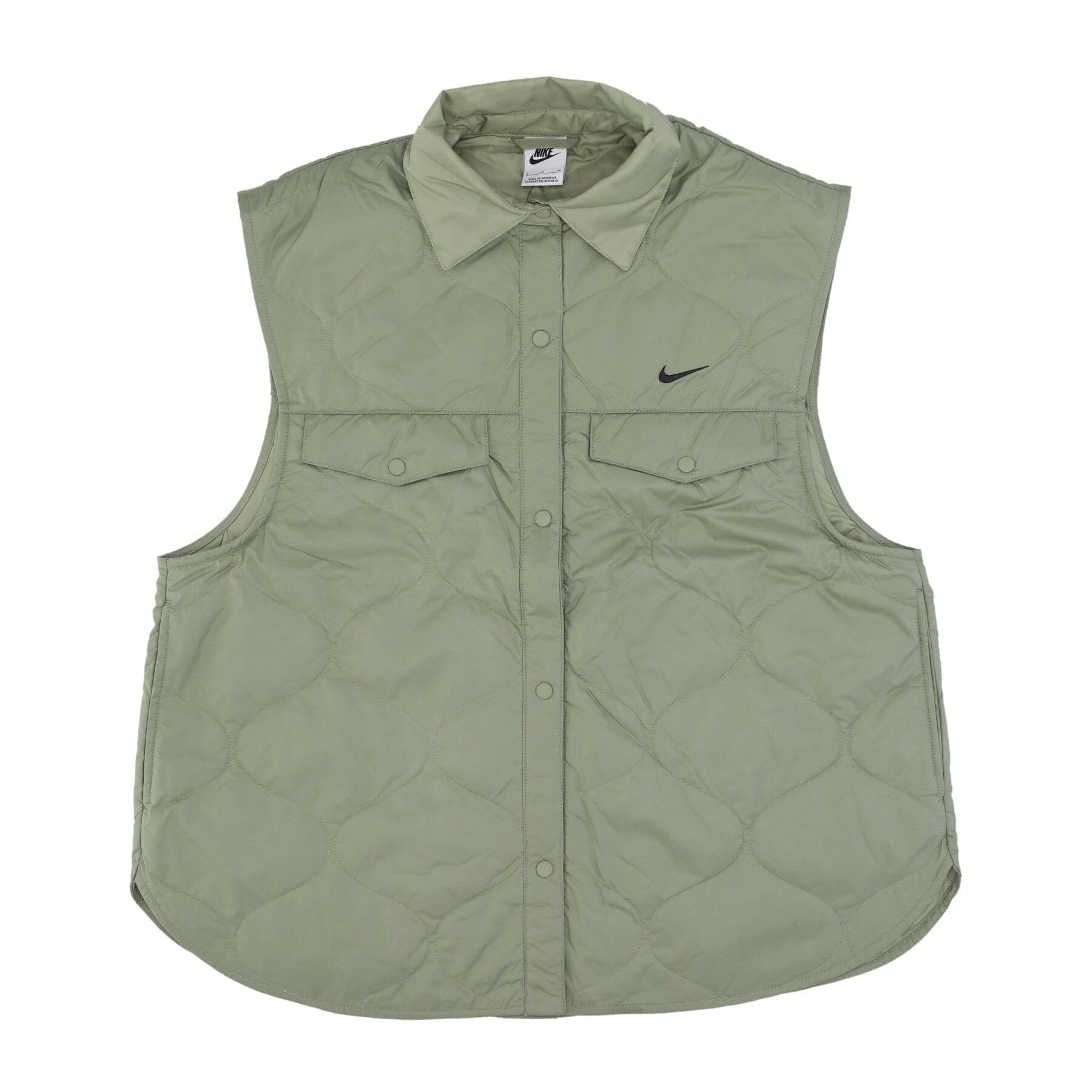 Nike Smanicato Donna W Sportswear Essentials Vest Oil Green/black - 3