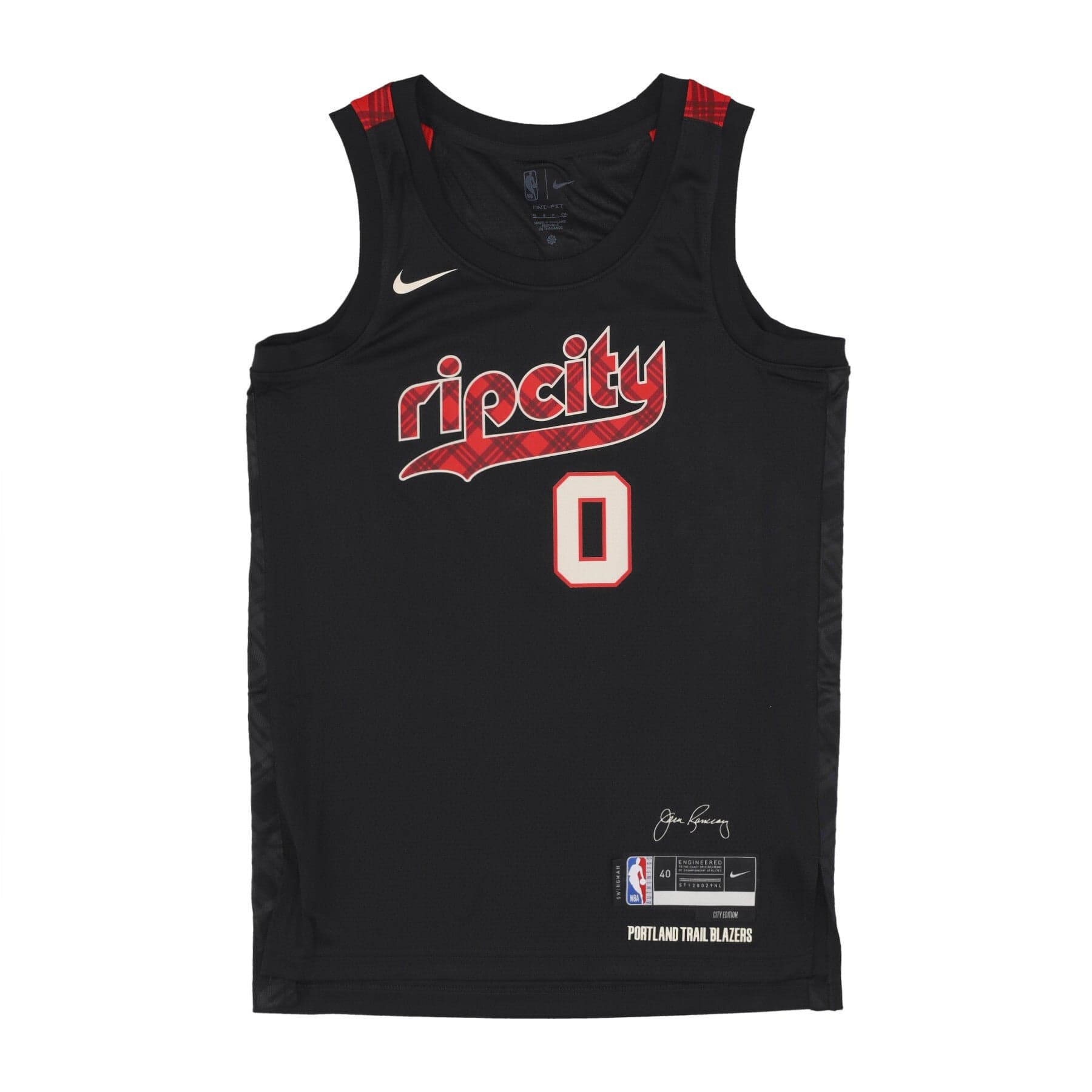 NIKE NBA Canotta Basket Uomo Nba City Edition 2023/24 Swingman Jersey No 0 Damian Lillard Porbla Black - 3