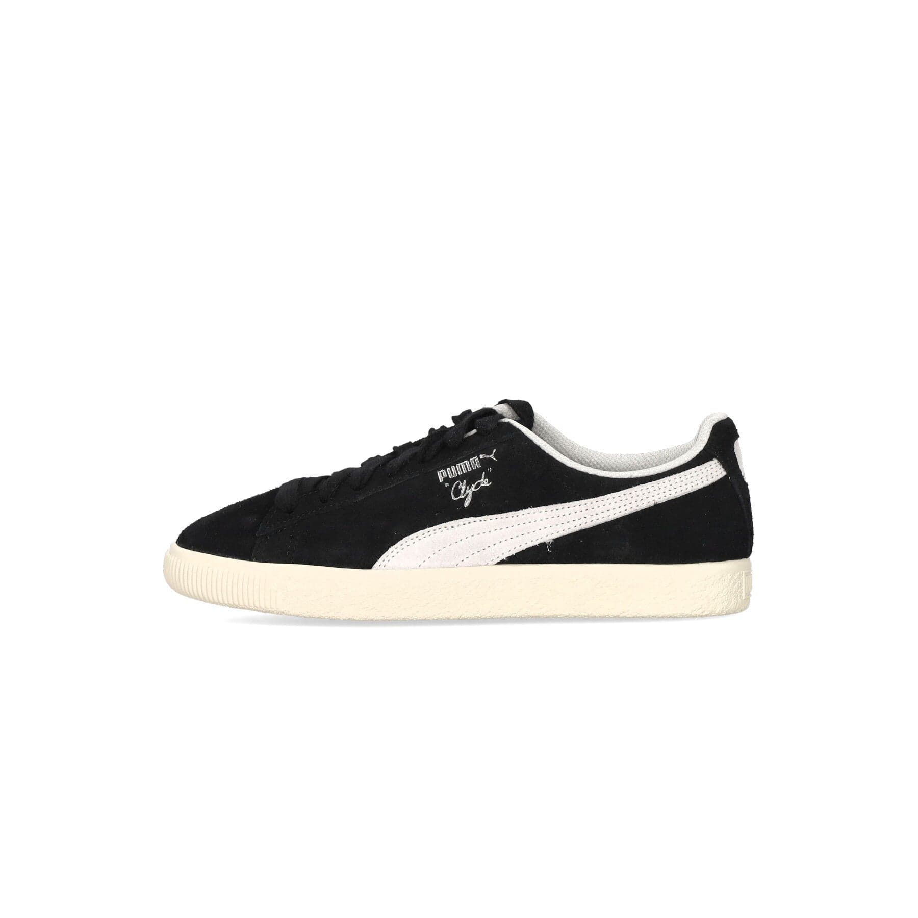 PUMA Scarpa Bassa Uomo Clyde Hairy Suede Black/frosted Ivory - 7
