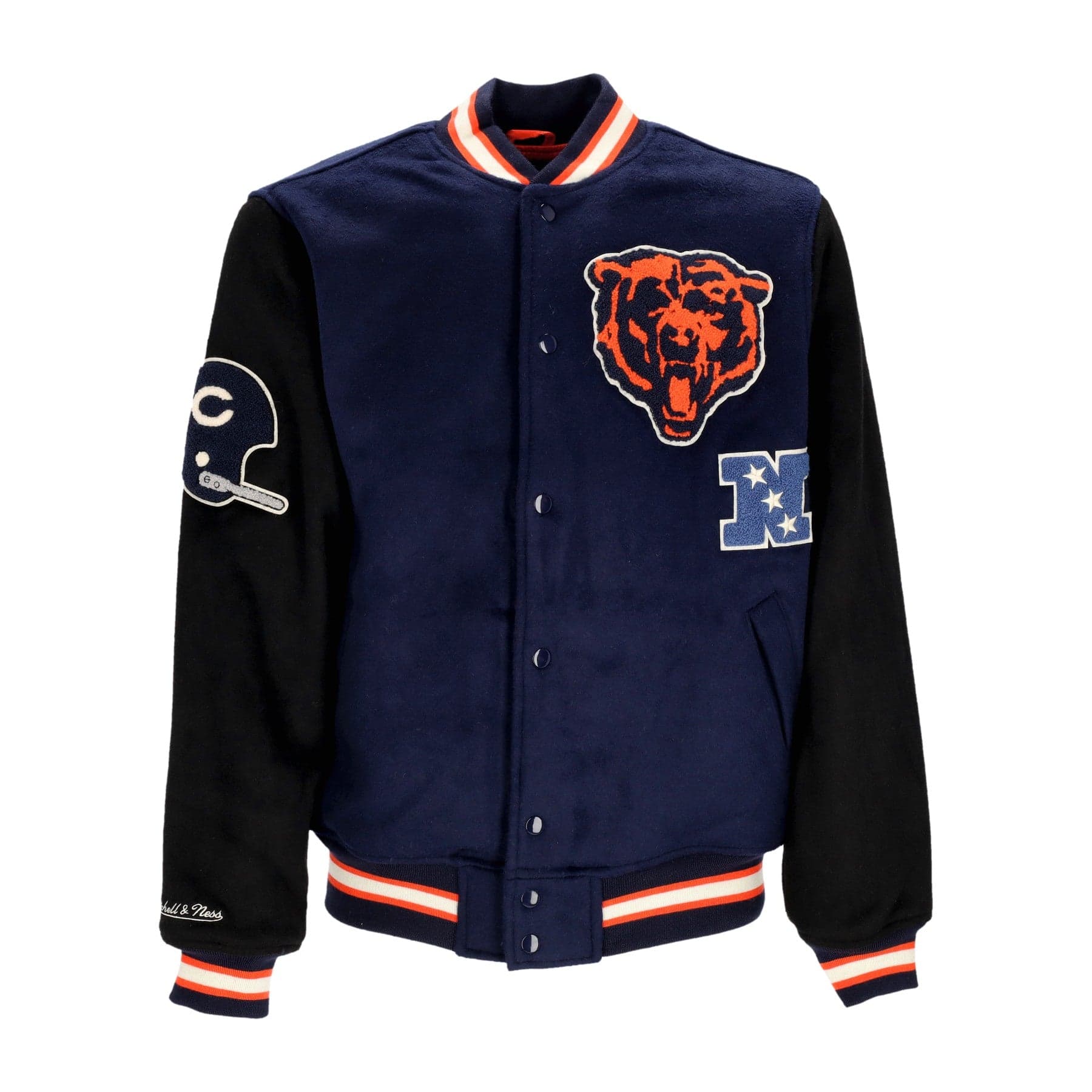 MITCHELL &amp; NESS Giubbotto College Uomo Nfl Team Legacy Varsity Jacket Chibea Black/navy - 5