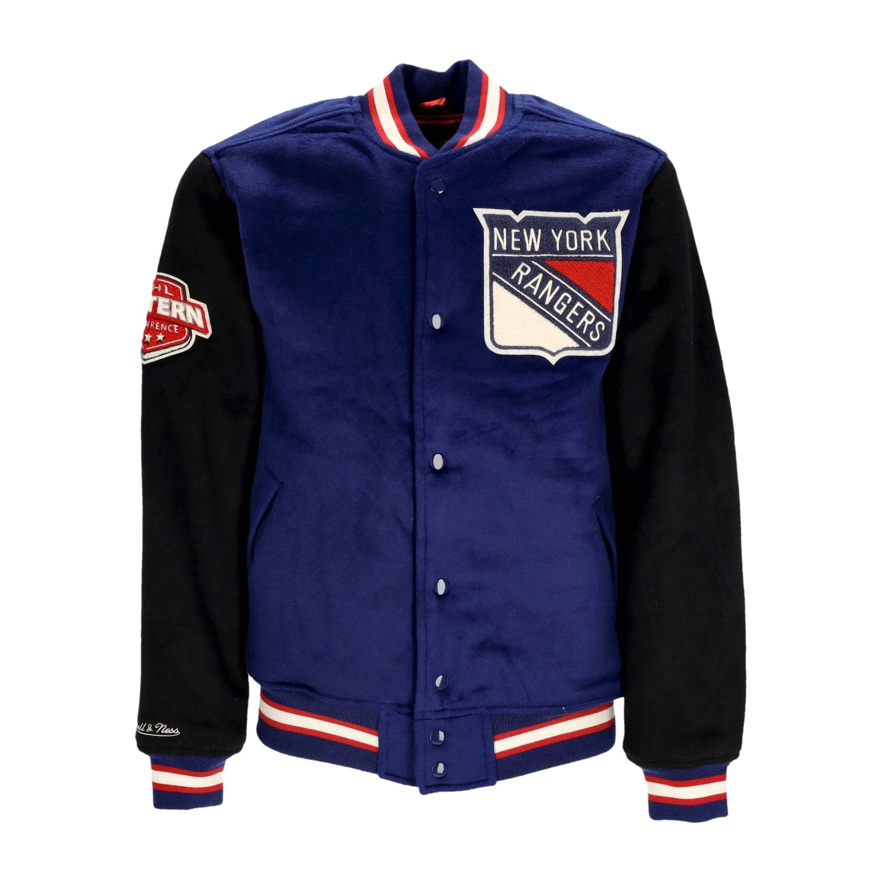 MITCHELL &amp; NESS Giubbotto College Uomo Nhl Team Legacy Varsity Jacket Neyran Royal/black - 5