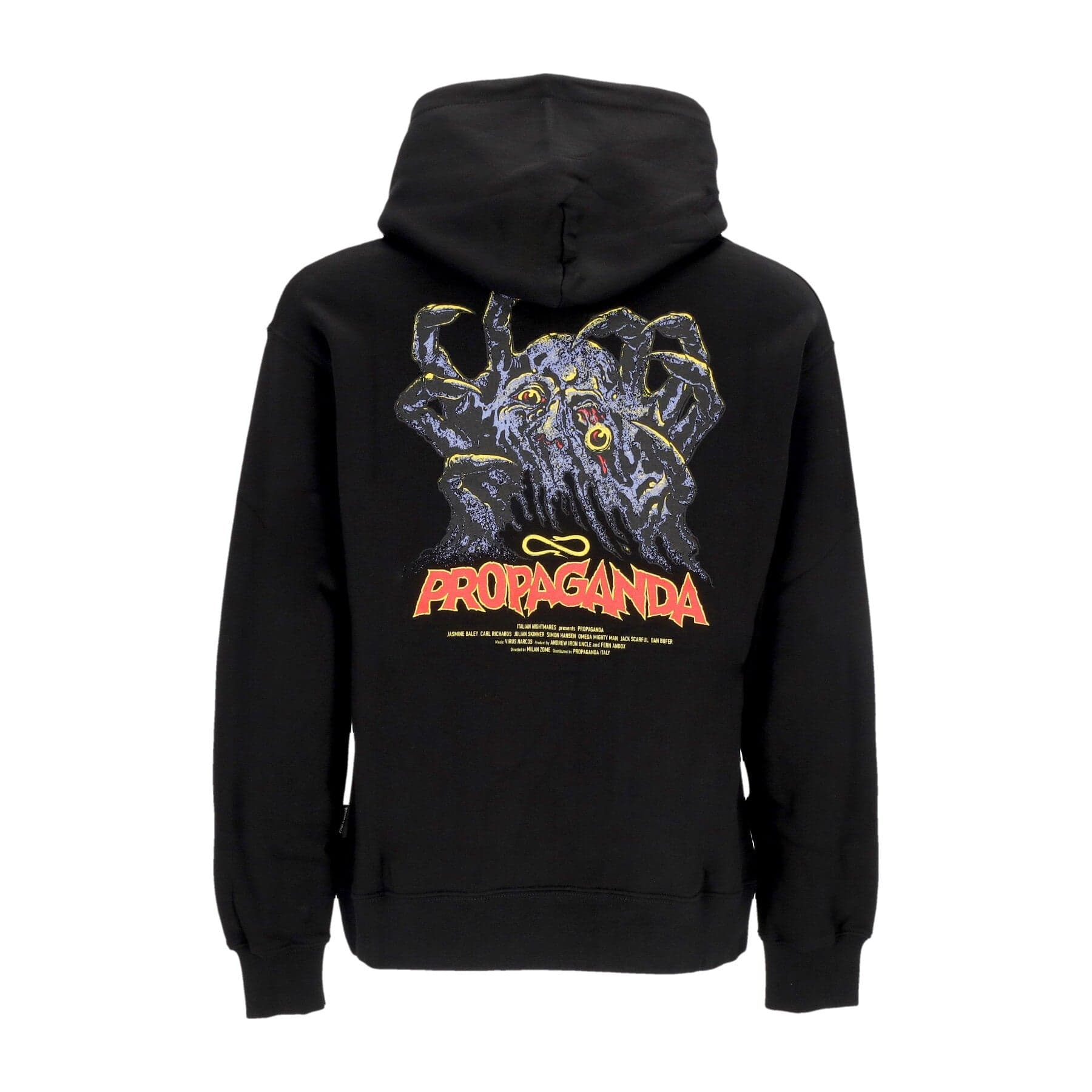 PROPAGANDA Felpa Cappuccio Uomo Melt Hoodie Black - 3