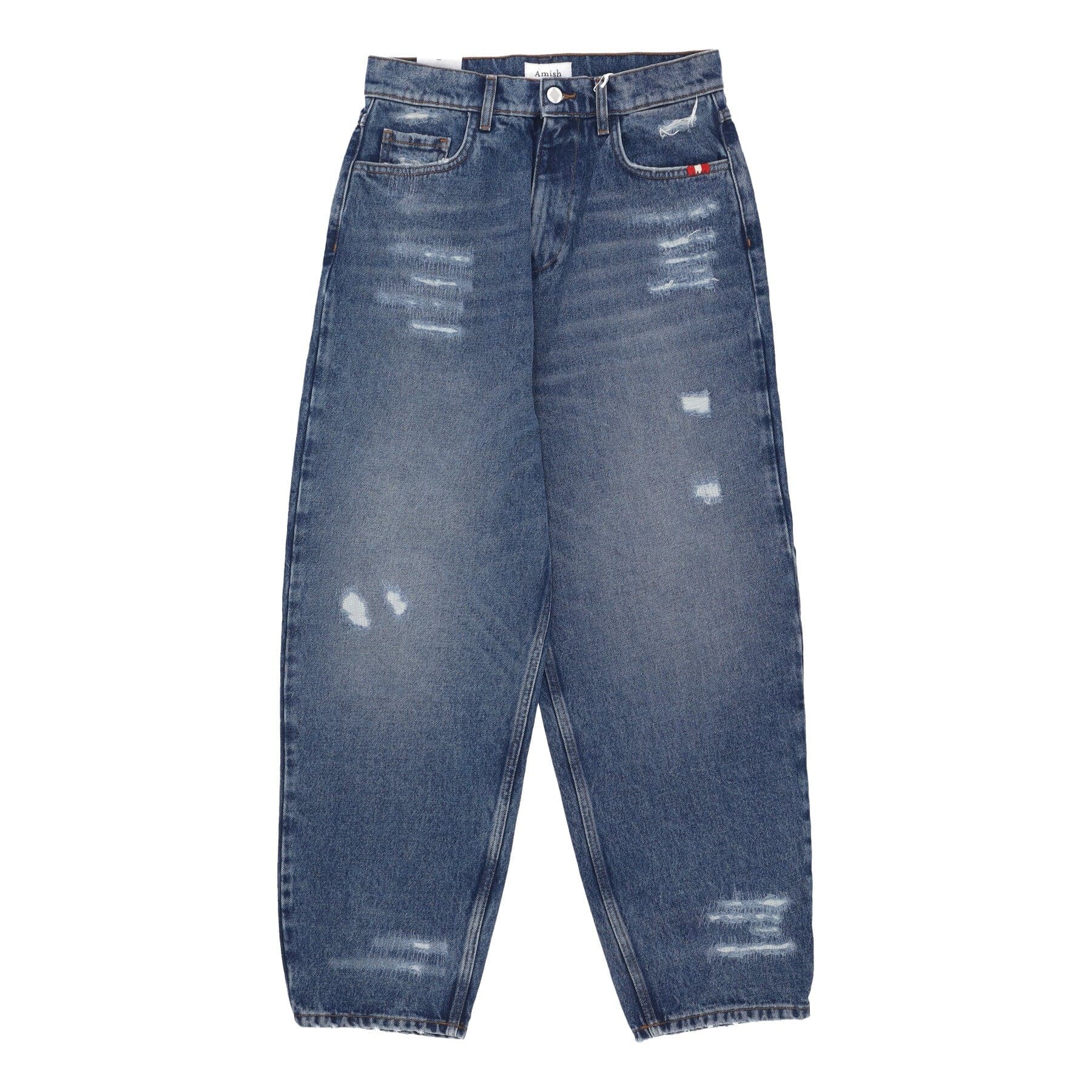 AMISH Jeans Donna W Baggy Denim Ripped Denim - 3