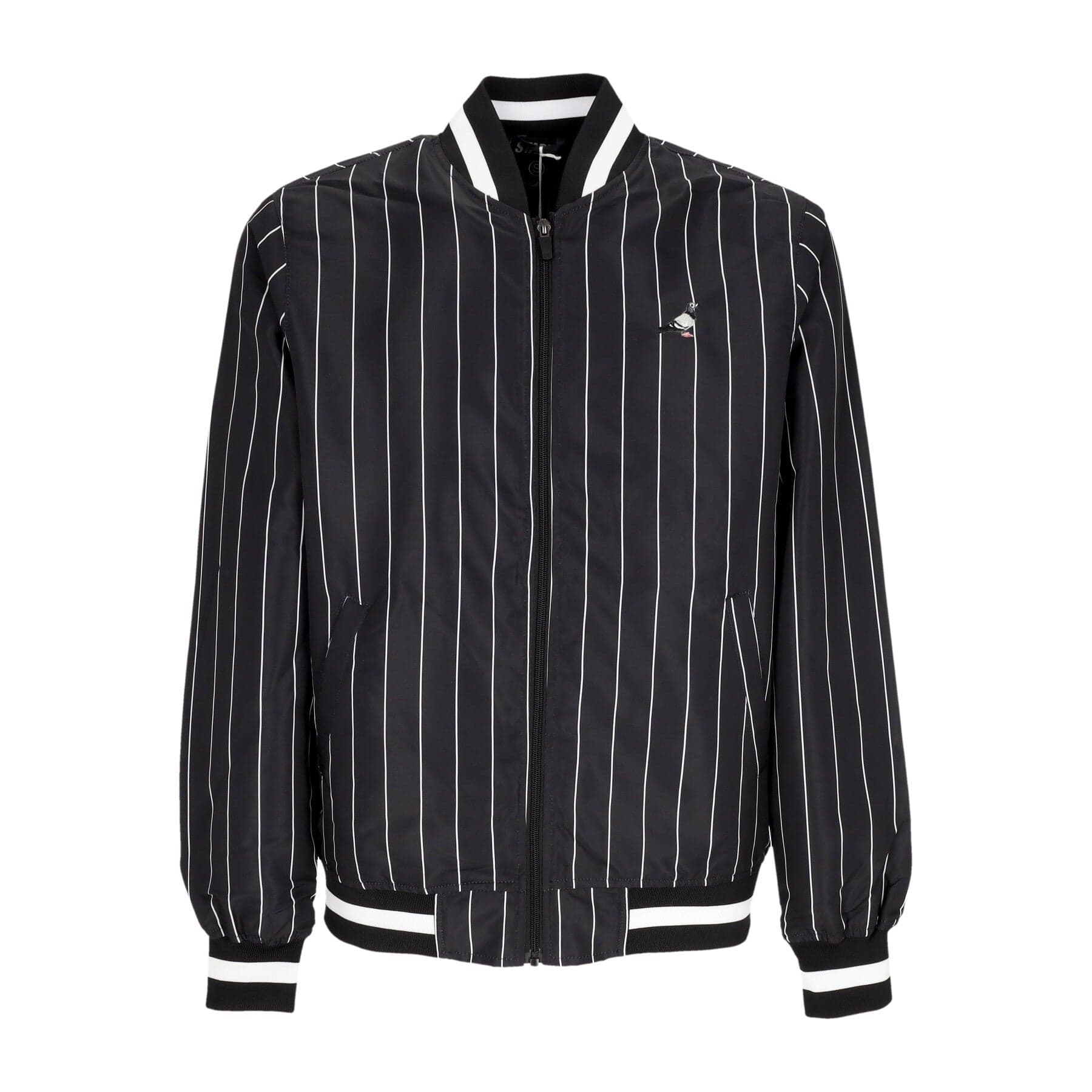 STAPLE Giubbotto Bomber Uomo Pinstripe Baseball Jacket Black - 3