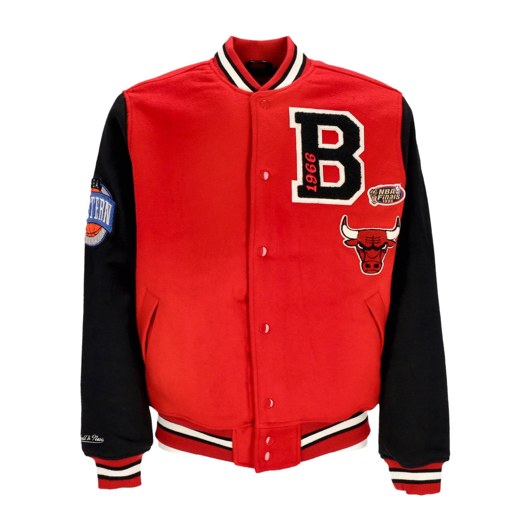 MITCHELL &amp; NESS Giubbotto College Uomo Nba Team Legacy Varsity Jacket Chibul Red/black - 5