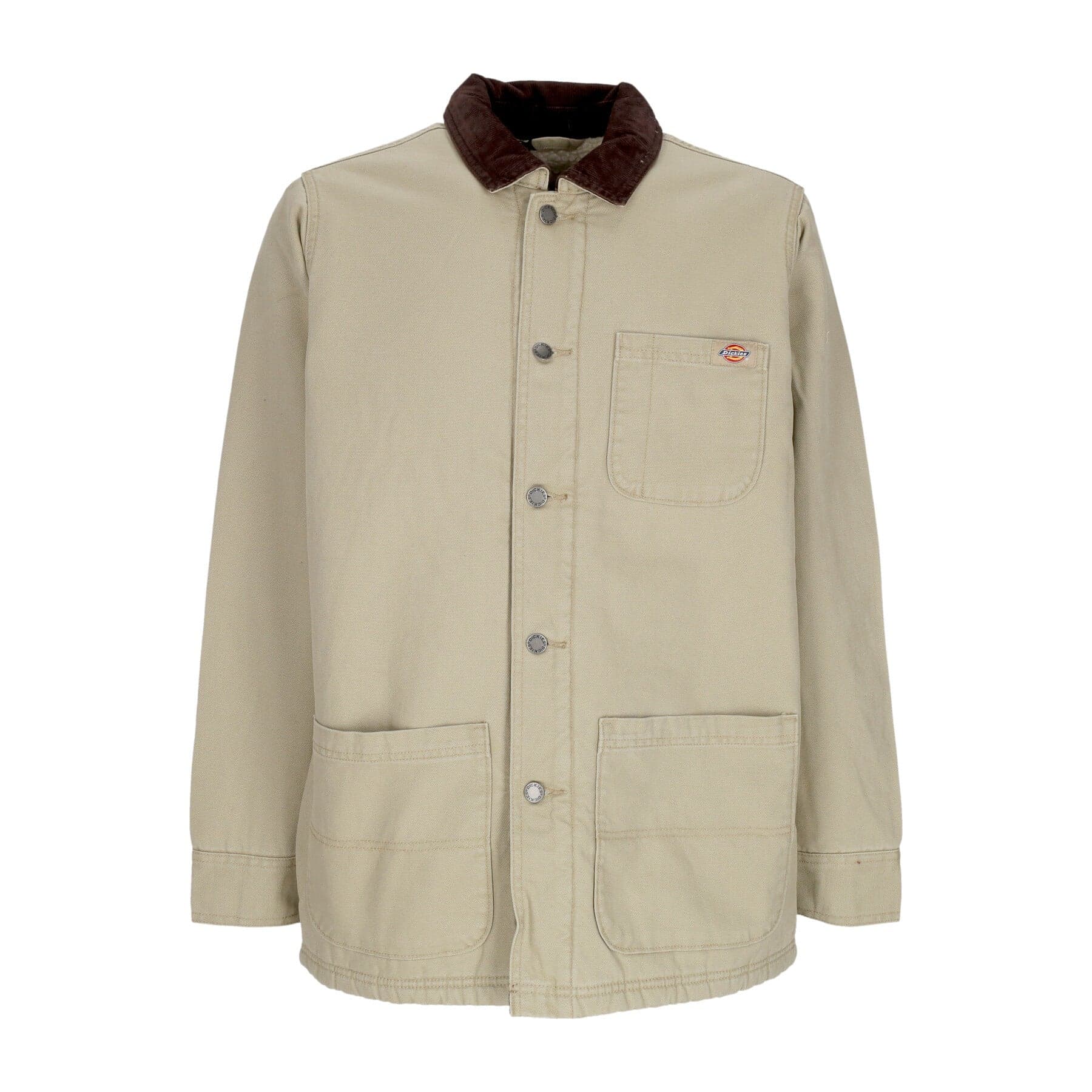DICKIES Giacca Workwear Uomo Duck Canvas Chore Coat Stone Washed Desert Sand - 4