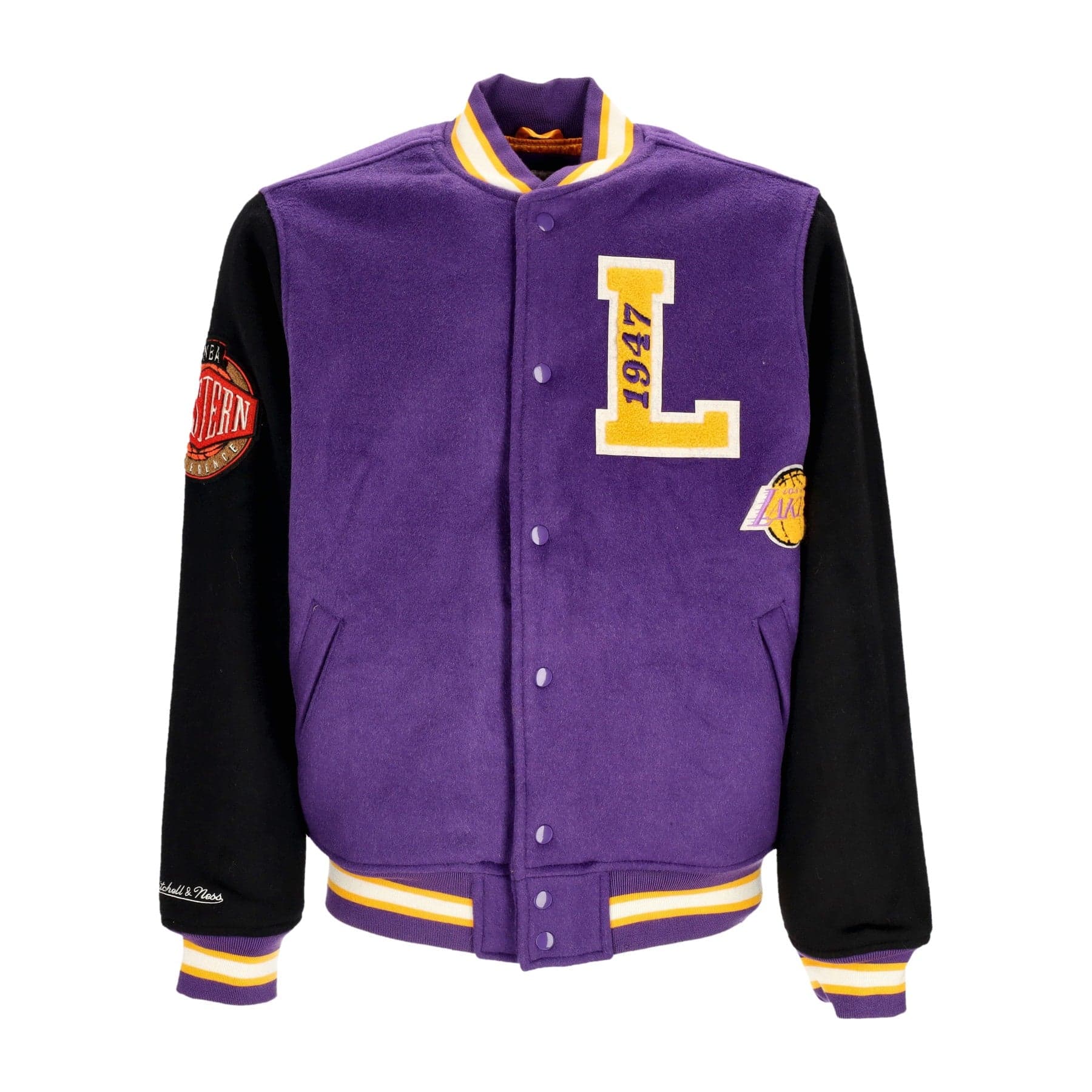 MITCHELL &amp; NESS Giubbotto College Uomo Nba Team Legacy Varsity Jacket Loslak Purple/black - 5