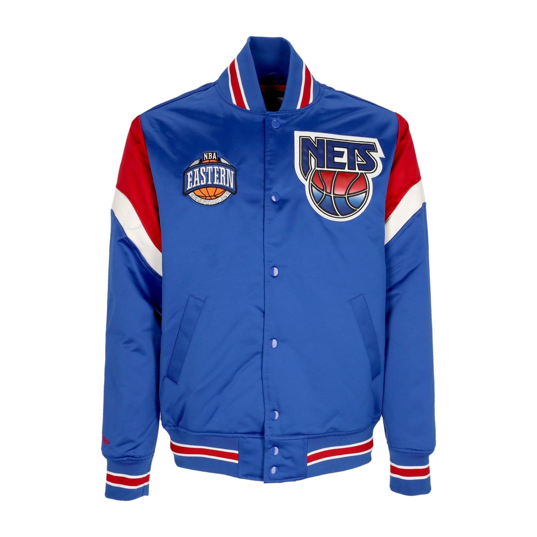 MITCHELL &amp; NESS Giubbotto Bomber Uomo Nba Heavyweight Satin Jacket Nejnet Original Team Colors - 3