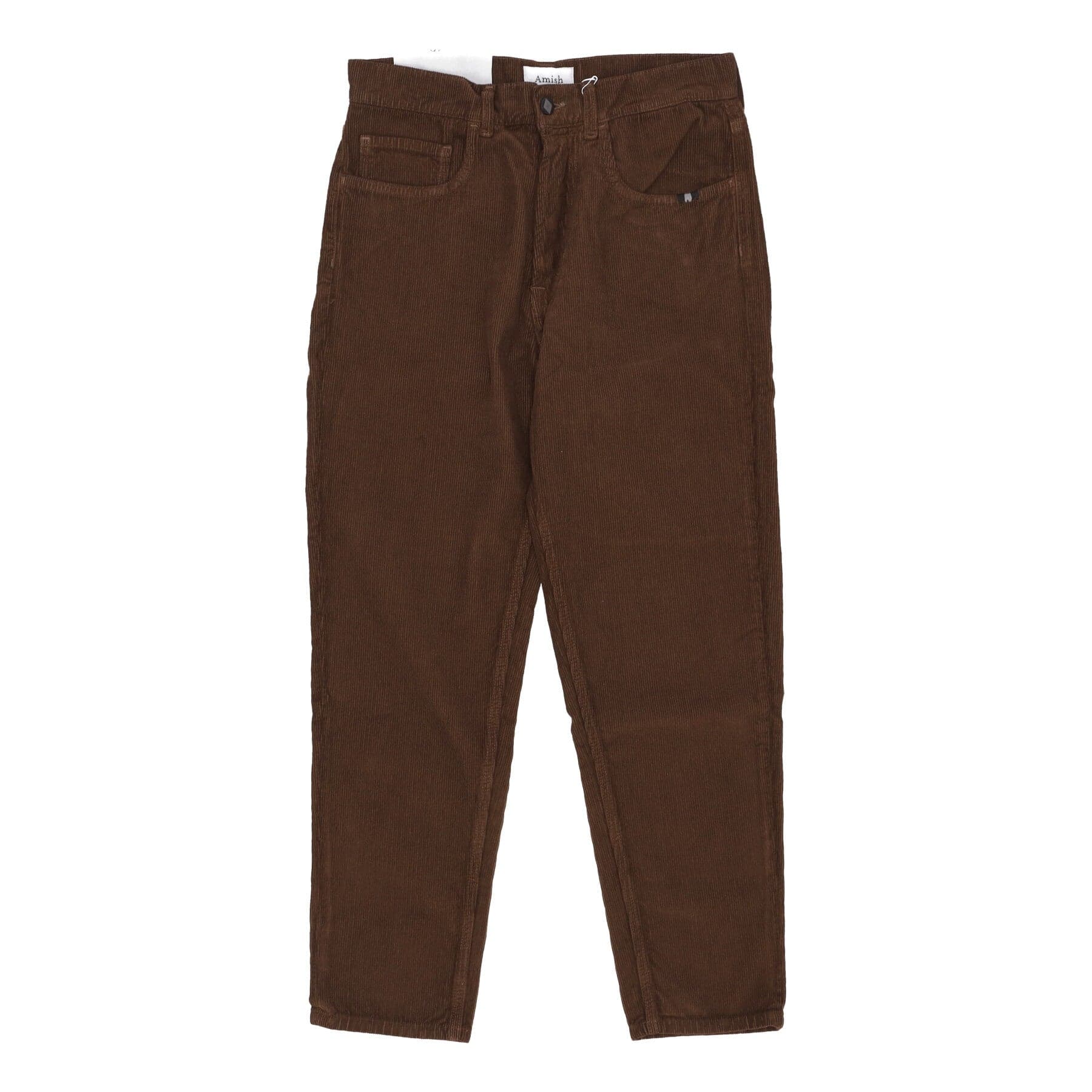 AMISH Pantalone Lungo Uomo Jeremiah Corduroy Tinto Brown - 3