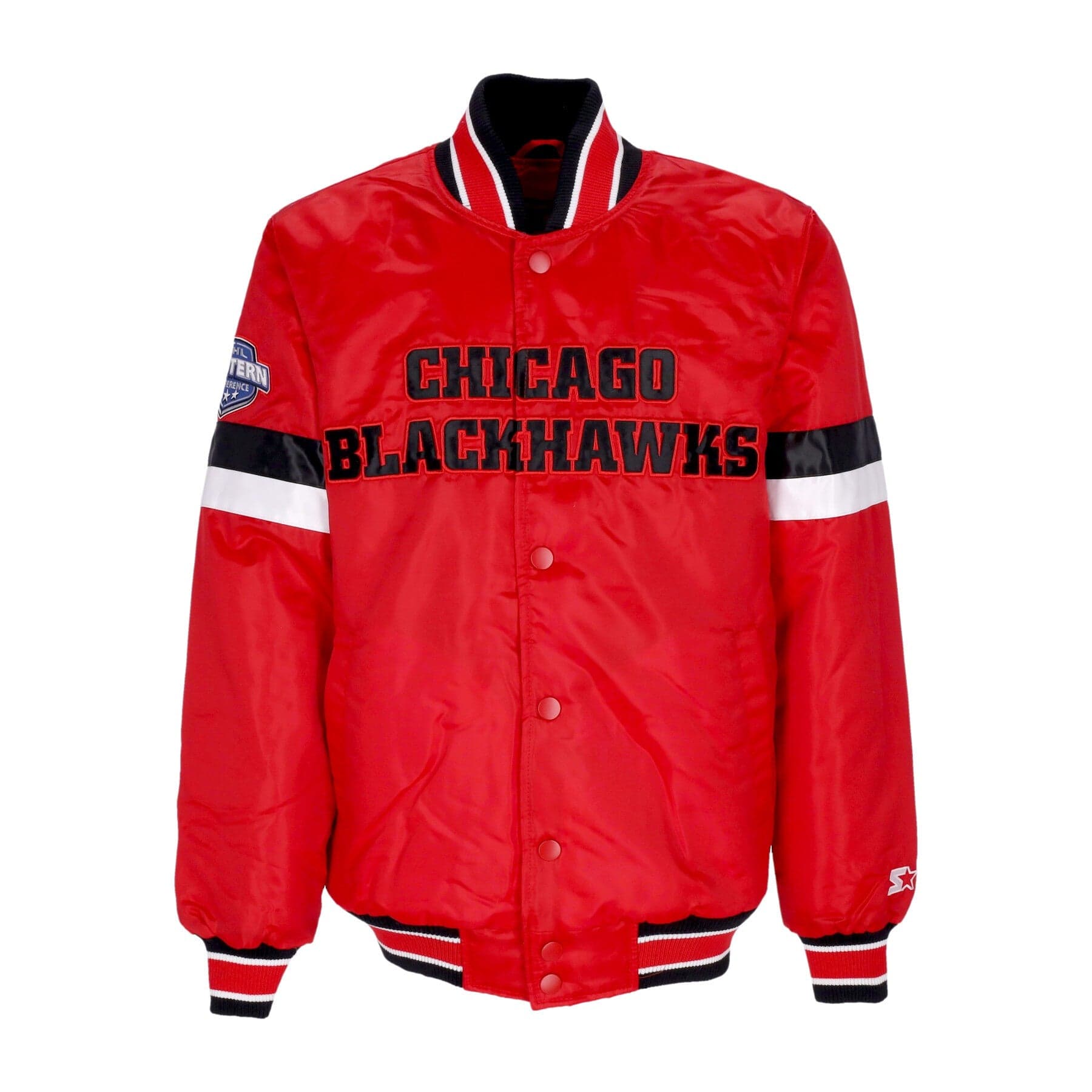 STARTER Giubbotto Bomber Uomo Nhl Home Game Satin Jacket Chibla Original Team Colors - 6