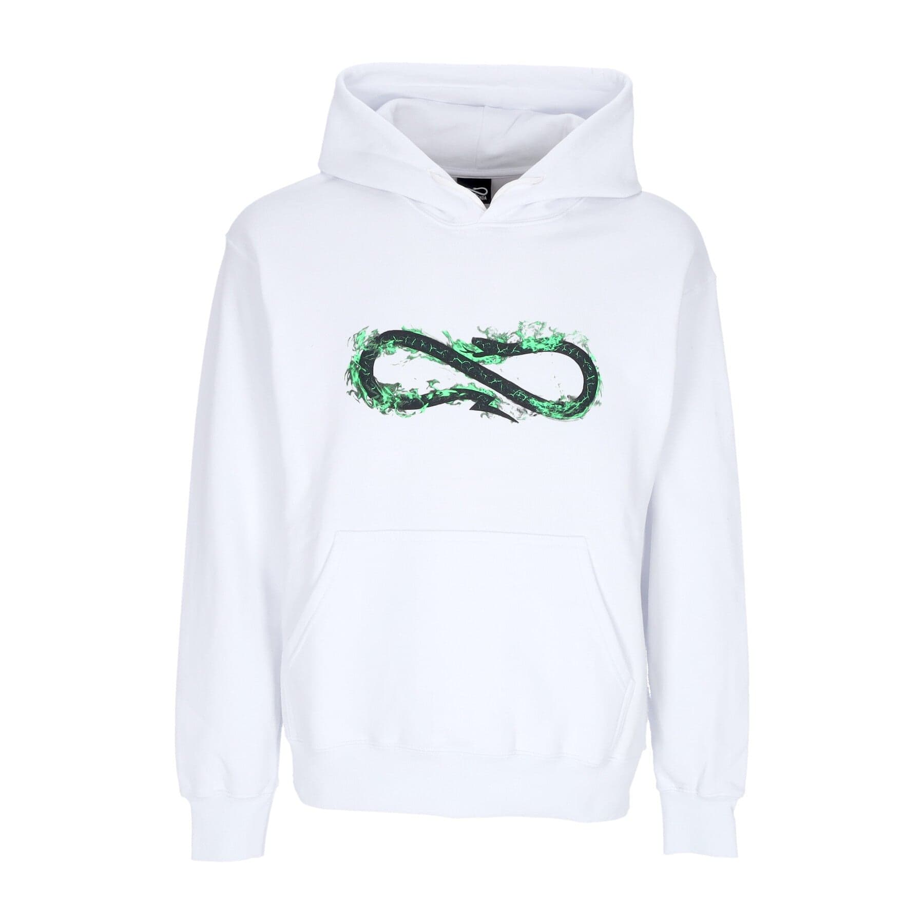 PROPAGANDA Felpa Cappuccio Uomo Logo Fire Hoodie White - 3