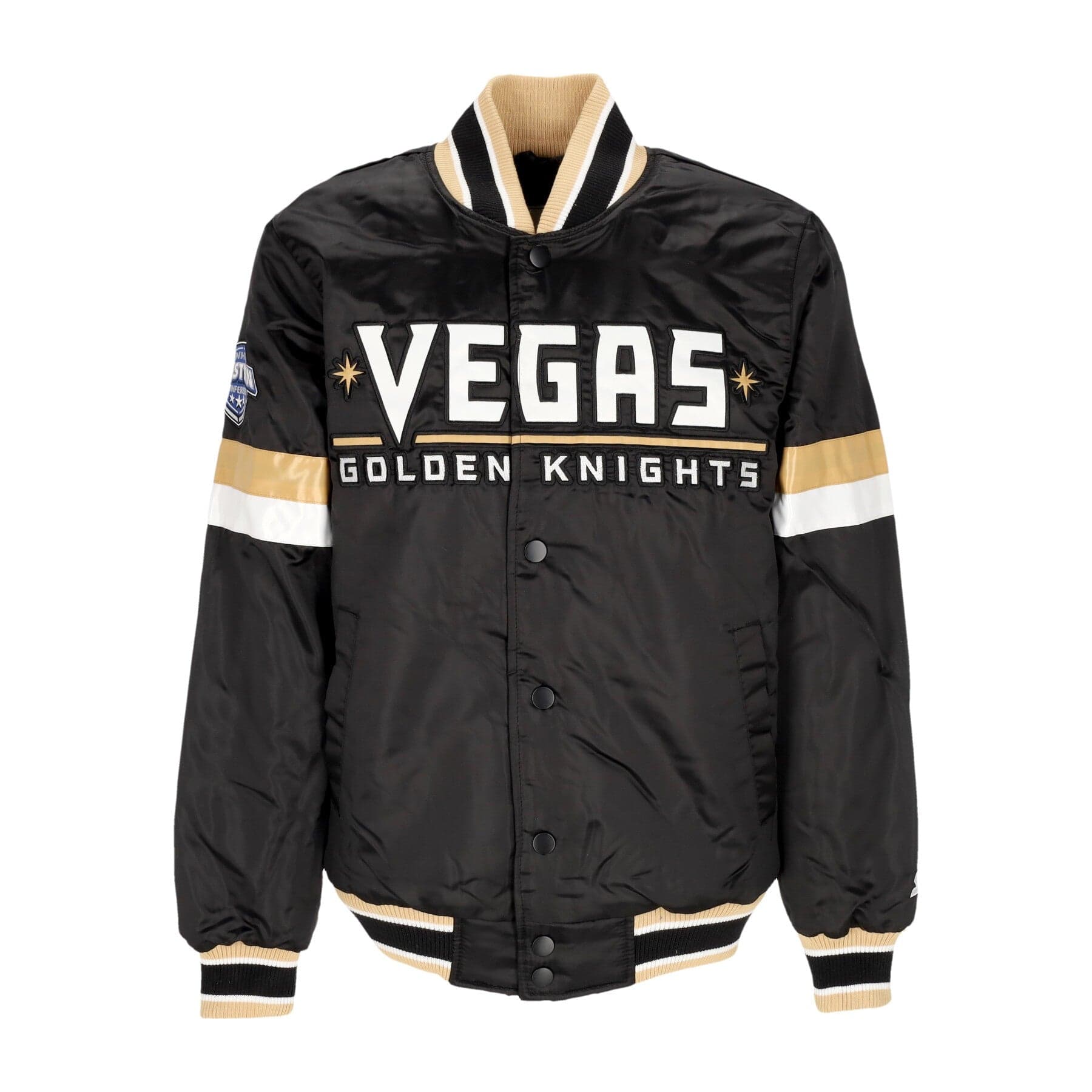 STARTER Giubbotto Bomber Uomo Nhl Home Game Satin Jacket Vegkni Original Team Colors - 6