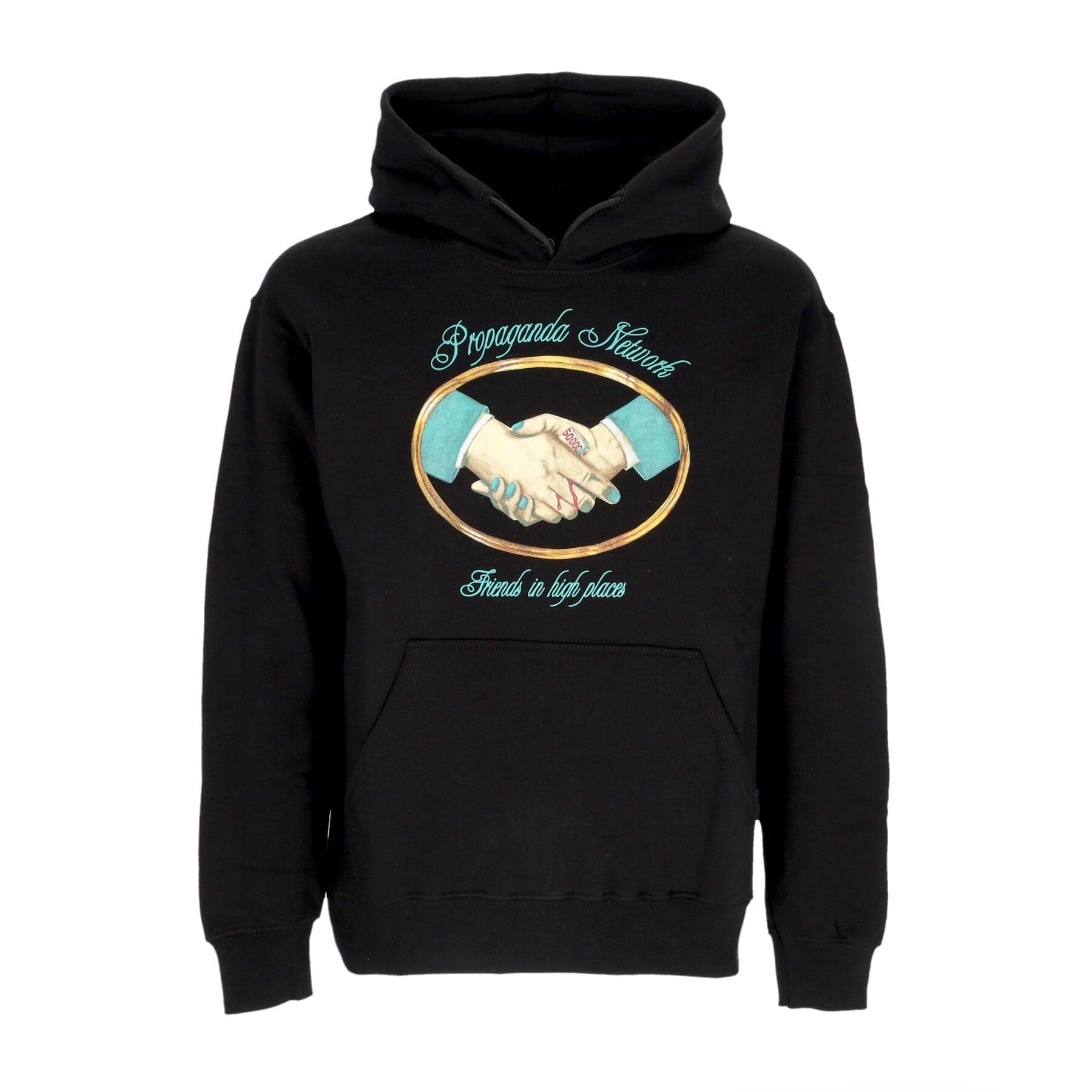 PROPAGANDA Felpa Cappuccio Uomo Corrupt Hoodie Black - 3