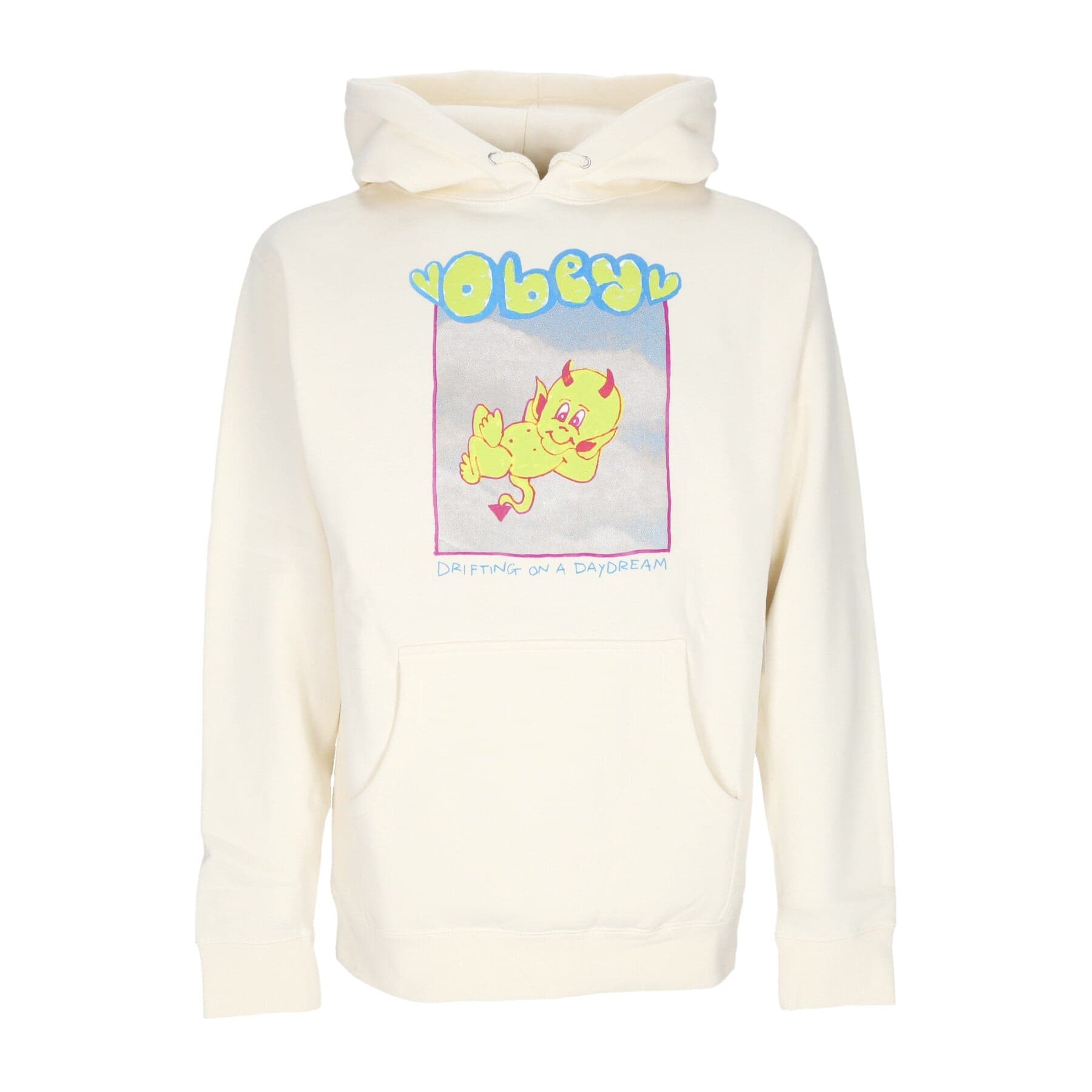 OBEY Felpa Cappuccio Donna Drifting On a Daydream Basic Hooded Fleece Bone - 3