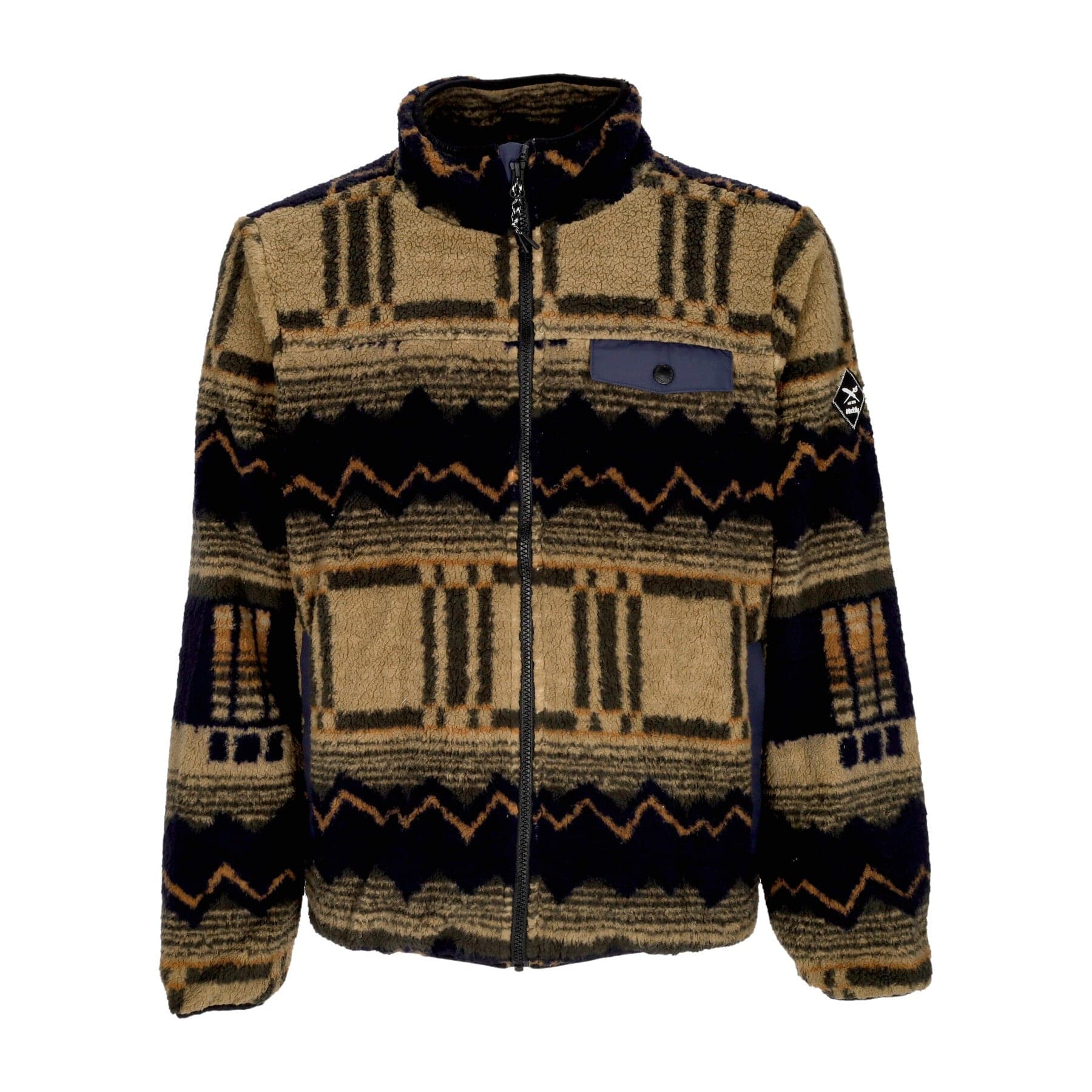 IRIEDAILY Giubbotto Pile Uomo Insaneia Jacket Khaki - 3