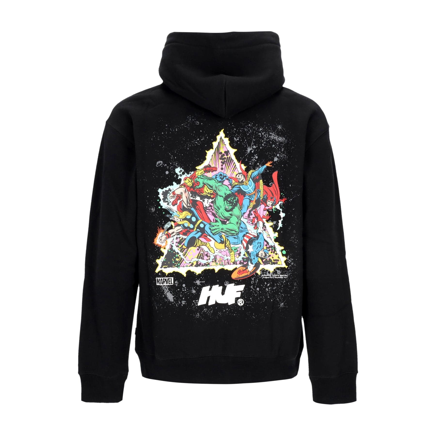 HUF Felpa Cappuccio Uomo Cosmic Assemblage Po Hoodie X Avengers Black - 3