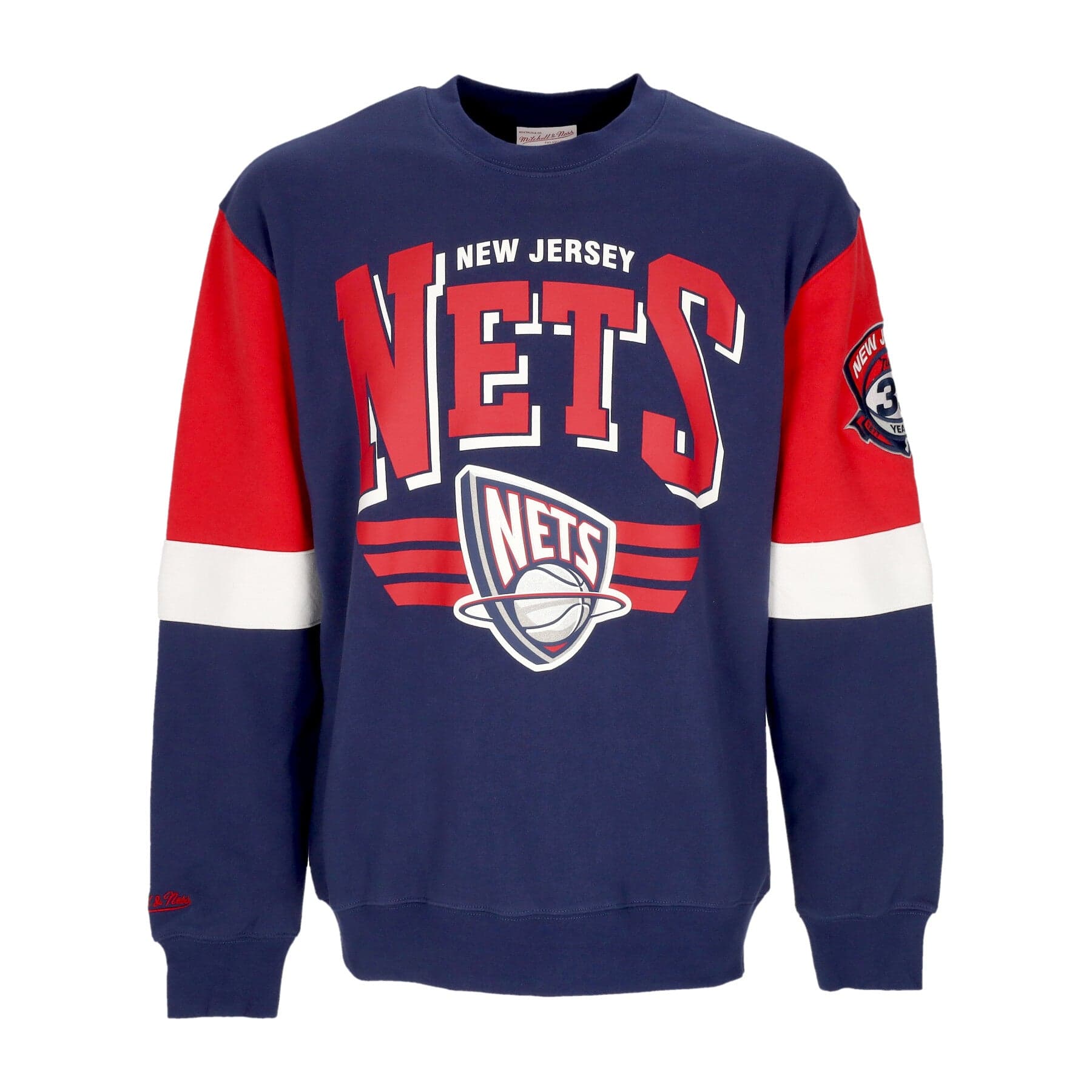 MITCHELL &amp; NESS Felpa Girocollo Uomo Nba All Over Crew 3.0 Nejnet Original Team Colors - 4