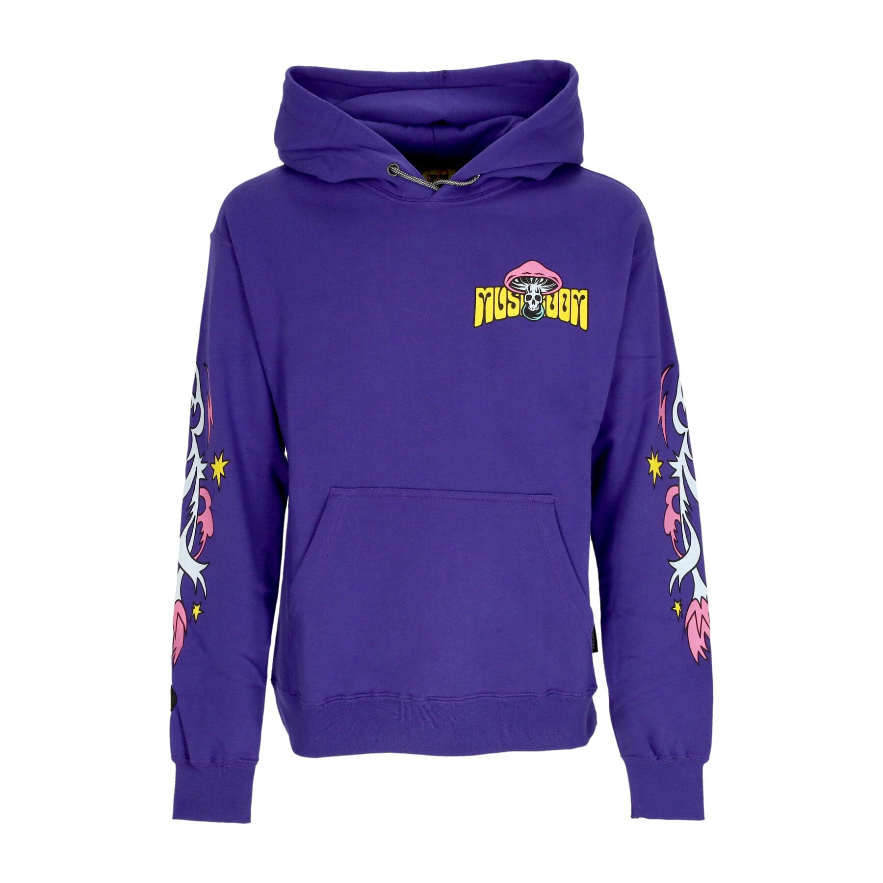 MUSHROOM Felpa Cappuccio Uomo Flowers Hoodie Purple - 3