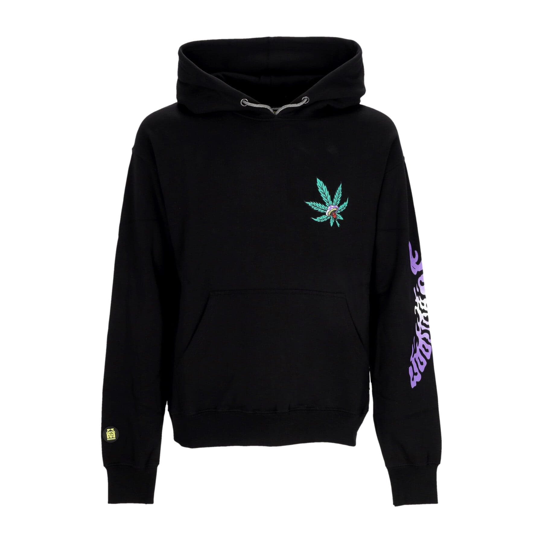 MUSHROOM Felpa Cappuccio Uomo Skull Liquid Hoodie Black - 3