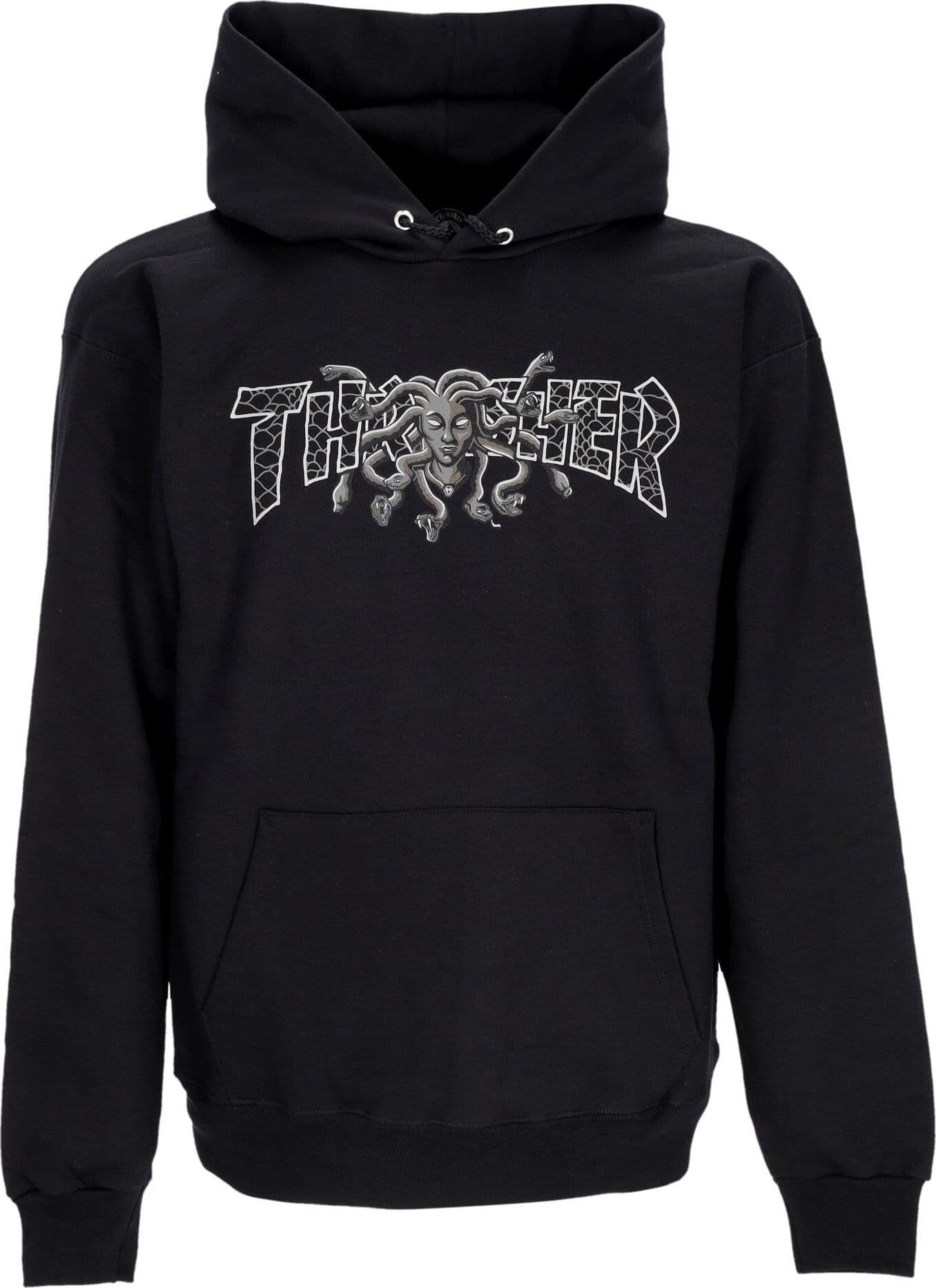 THRASHER Felpa Cappuccio Uomo Medusa Hoodie Black – giacca