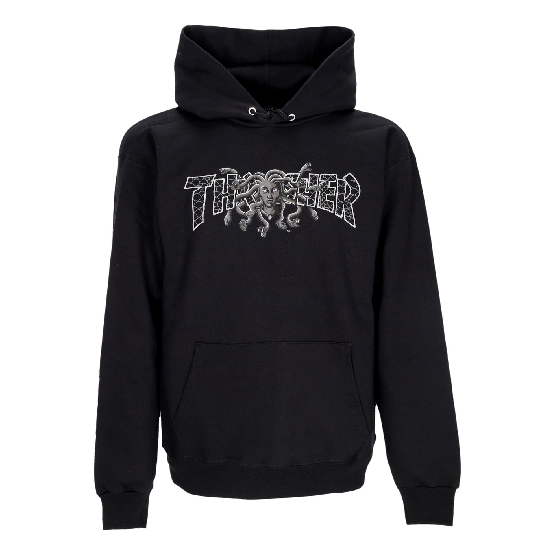 THRASHER Felpa Cappuccio Uomo Medusa Hoodie Black - 3