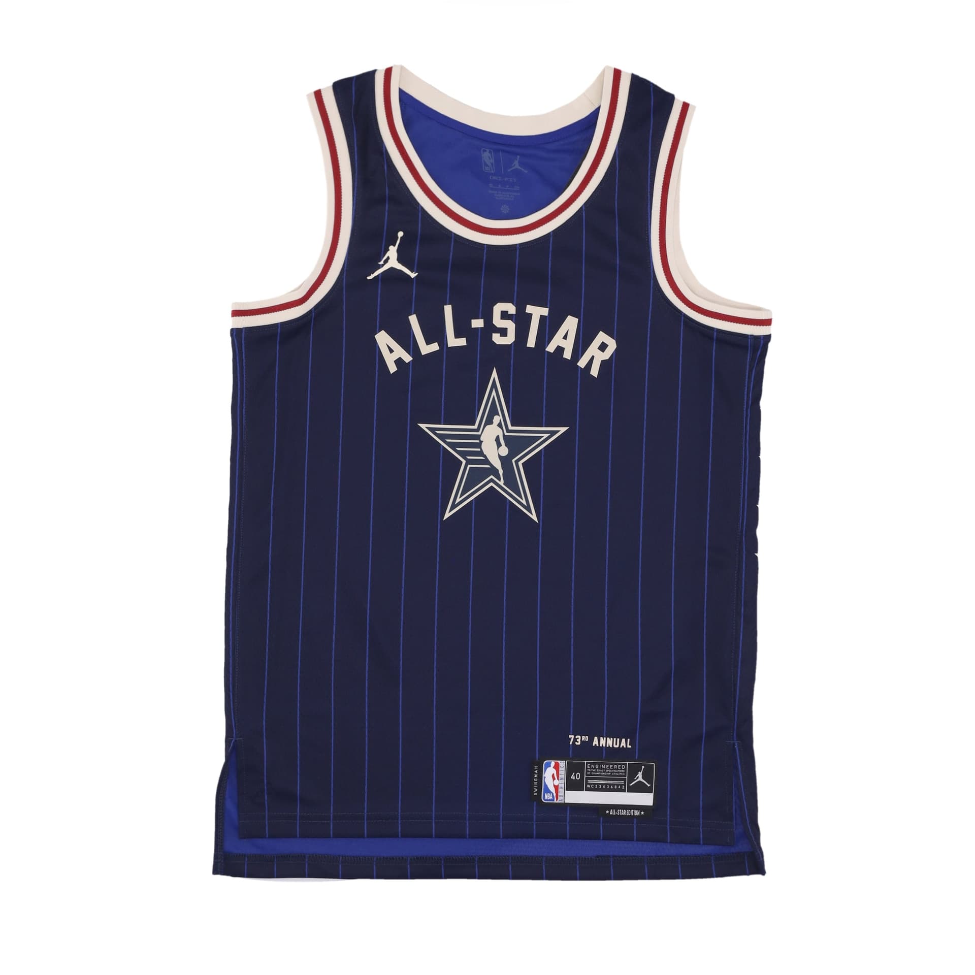 JORDAN NBA Canotta Basket Uomo Nba All Star Game 2024 Dri-fit Swingman Jersey No 35 Kevin Durant Team West College Navy - 3