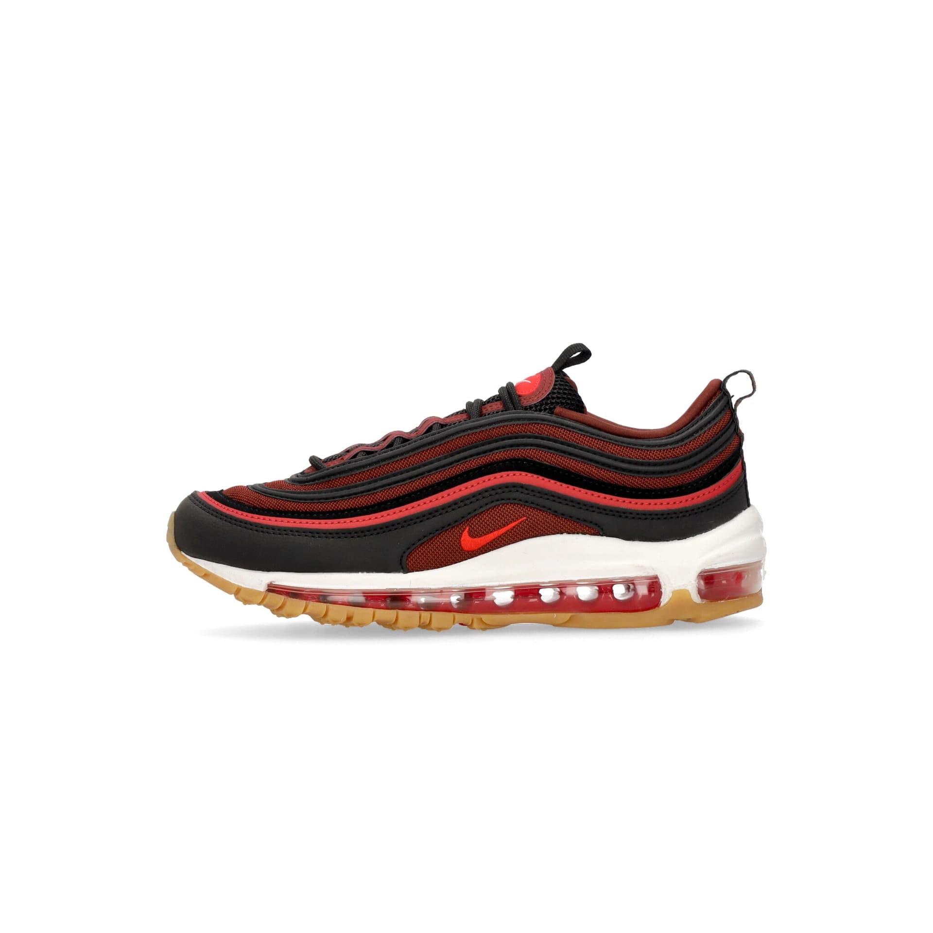 Nike Scarpa Bassa Uomo Air Max 97 Black/tm Scarlet/dark Team Red/white - 7