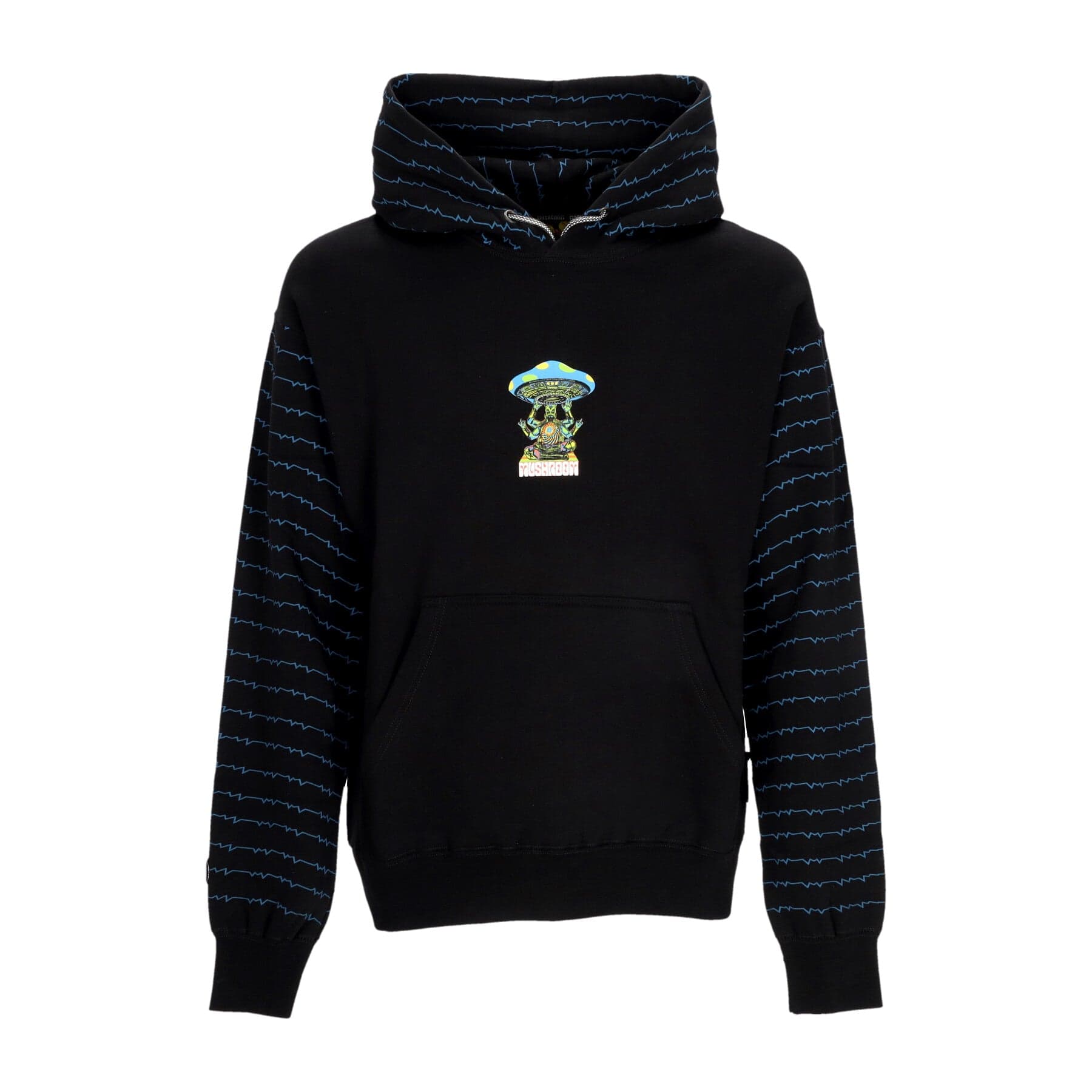 MUSHROOM Felpa Cappuccio Uomo Discovery Hoodie Black - 3