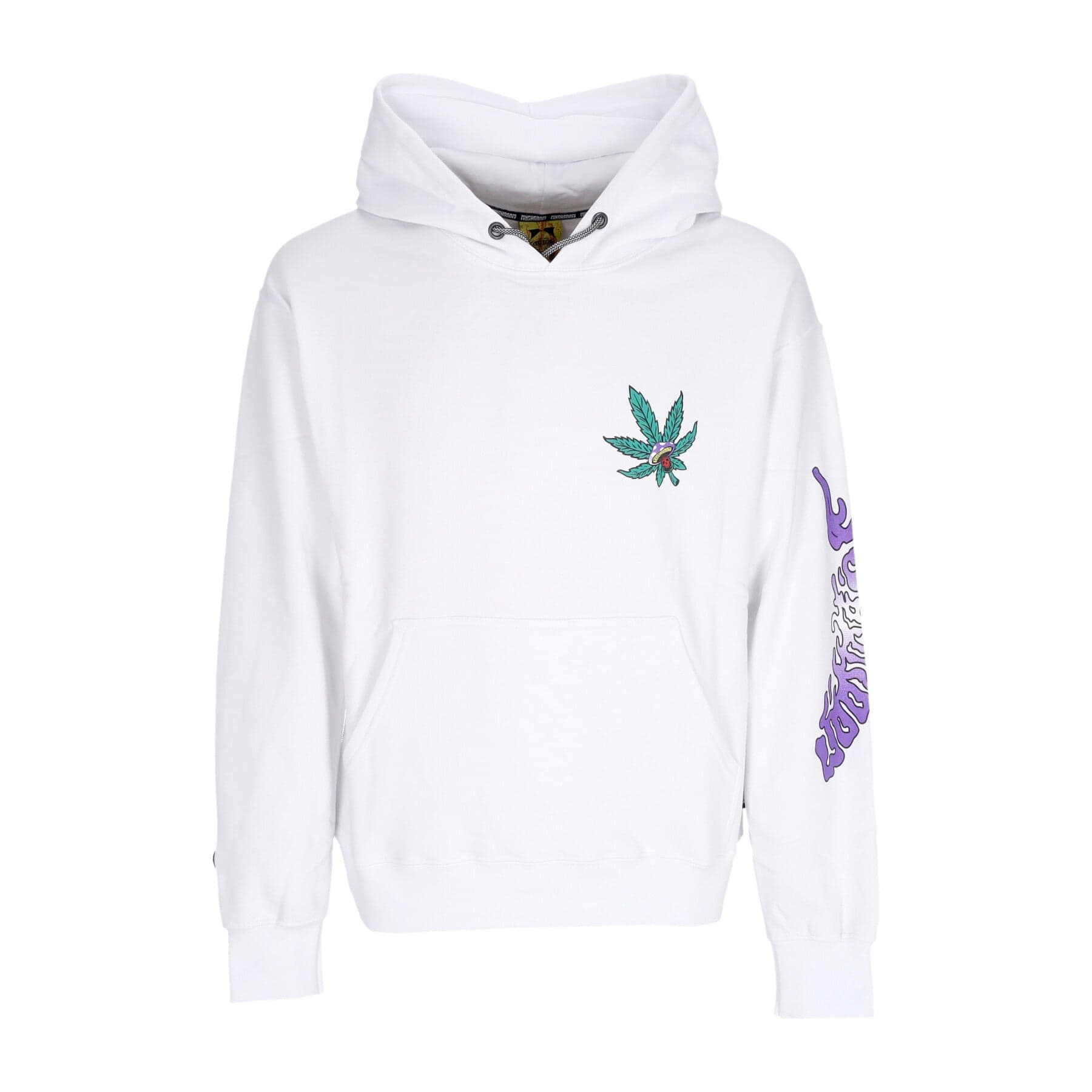 MUSHROOM Felpa Cappuccio Uomo Skull Liquid Hoodie White - 3