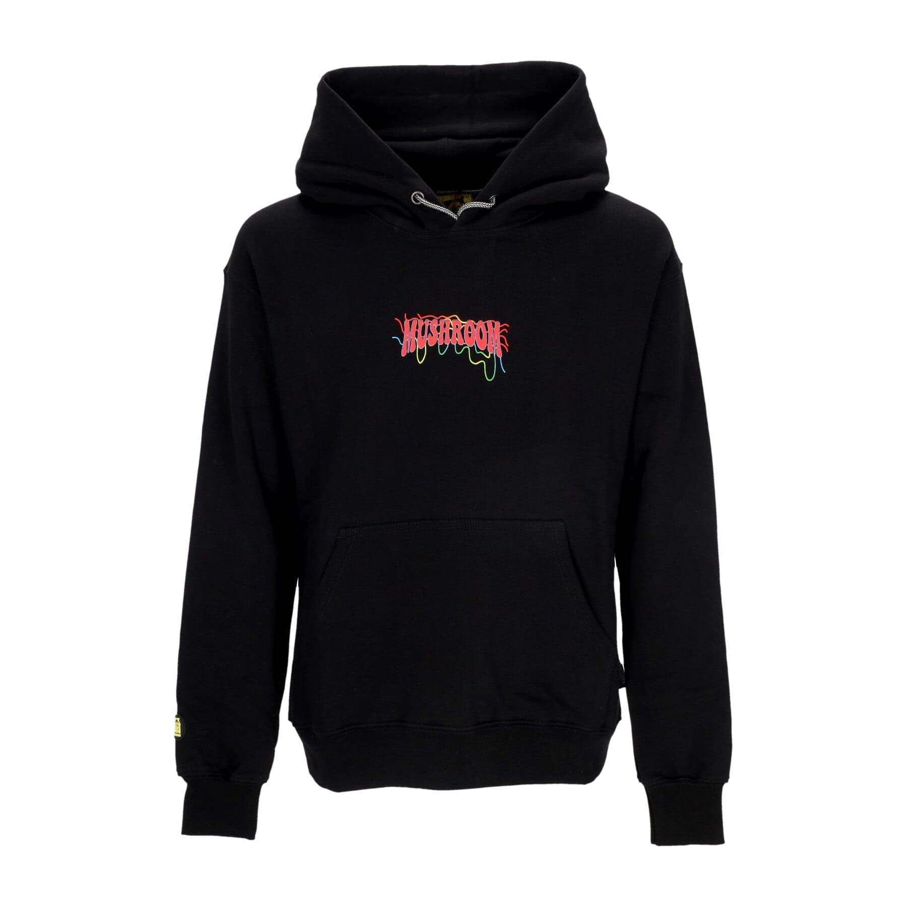 MUSHROOM Felpa Cappuccio Uomo Skate Cat Hoodie Black - 3