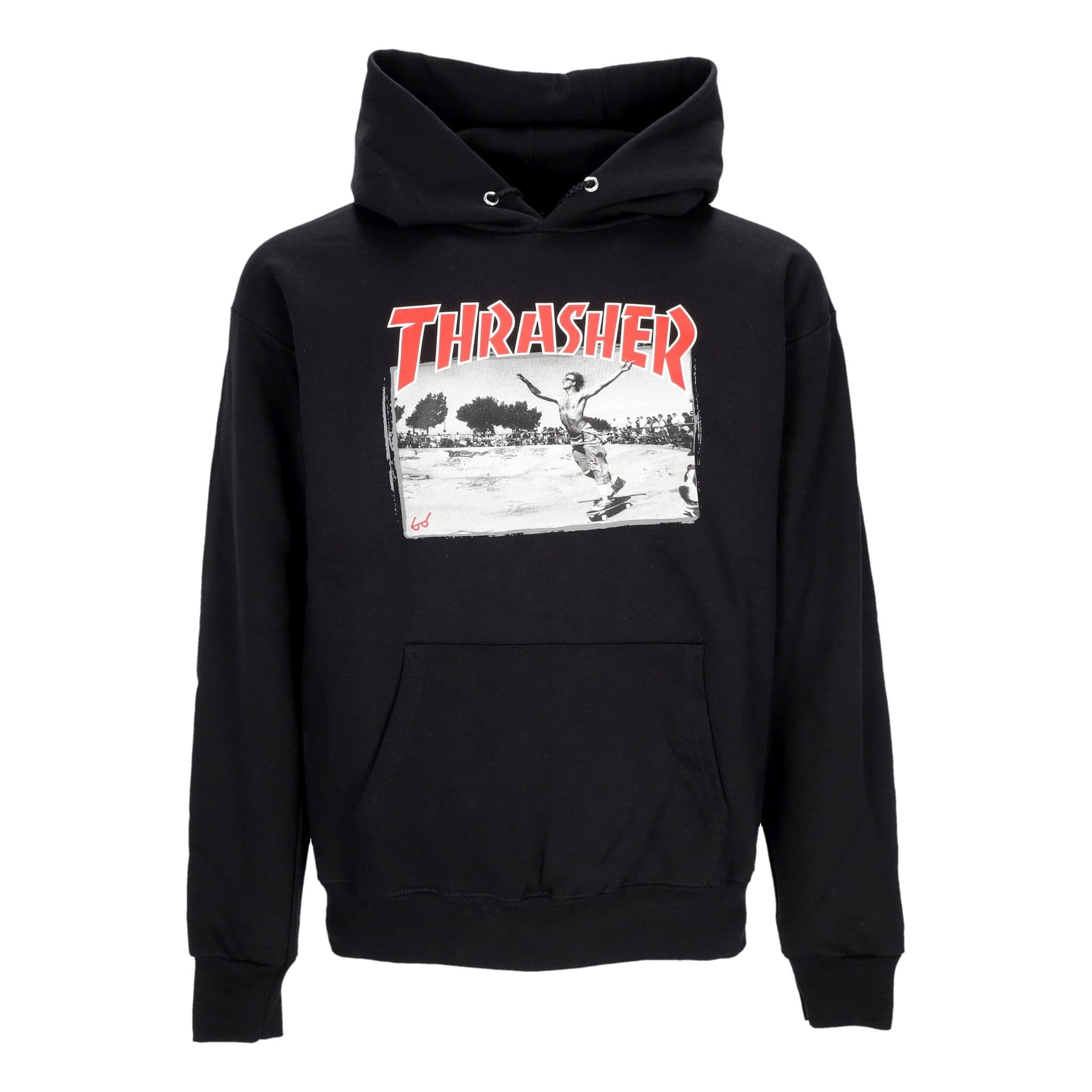 THRASHER Felpa Cappuccio Uomo Jake Dish Hoodie Black - 3