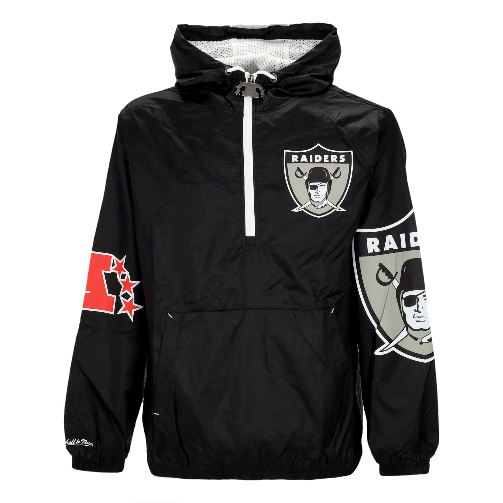 MITCHELL &amp; NESS Giacca a Vento Infilabile Uomo Nfl Team Og 2.0 Anorak Windbreaker Oakrai Original Team Colors - 5