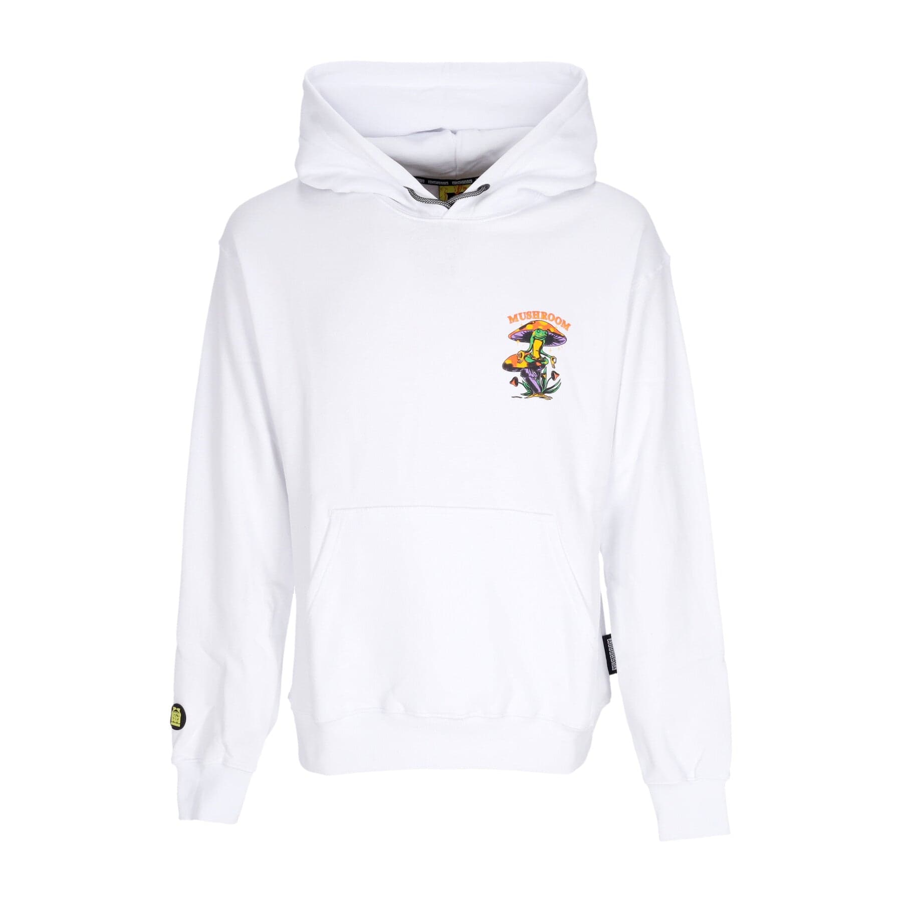 MUSHROOM Felpa Cappuccio Uomo Meditation Hoodie White - 3