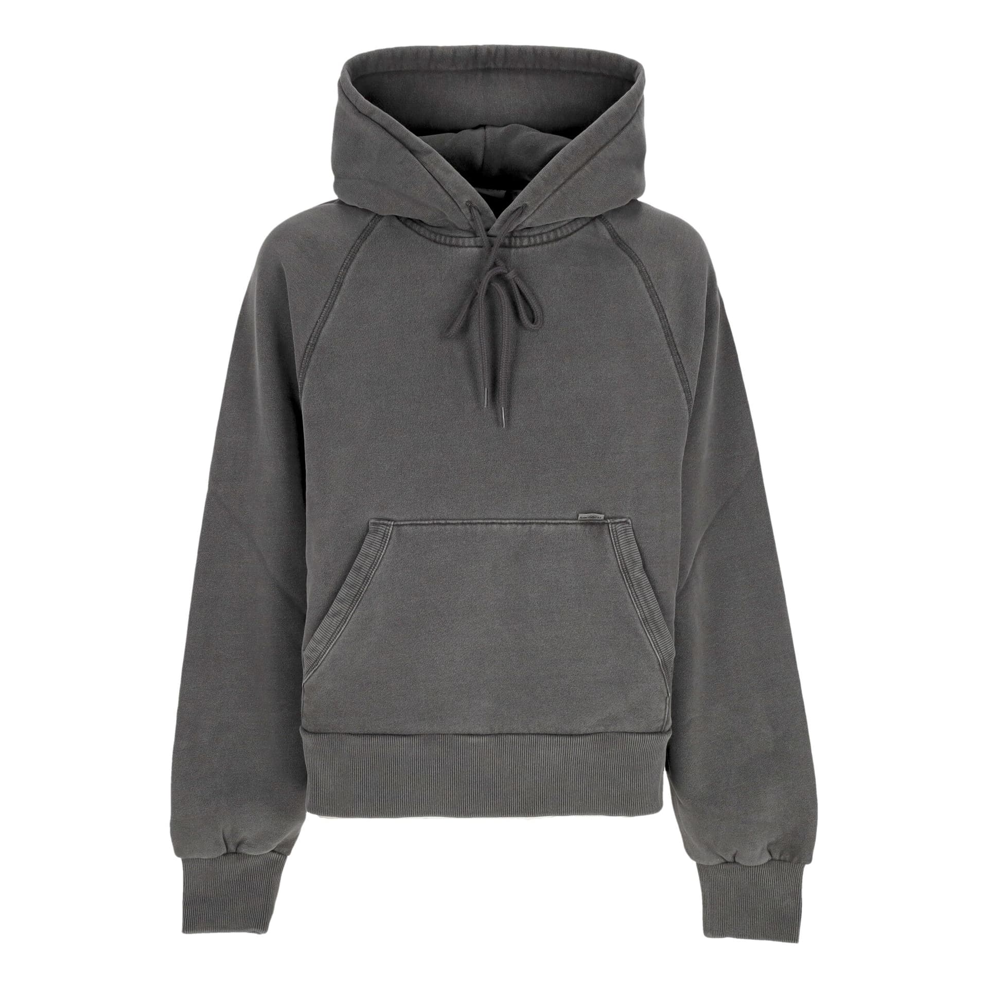 CARHARTT WIP Felpa Cappuccio Corta Donna W Taos Hoodie Flint Garment Dyed - 3