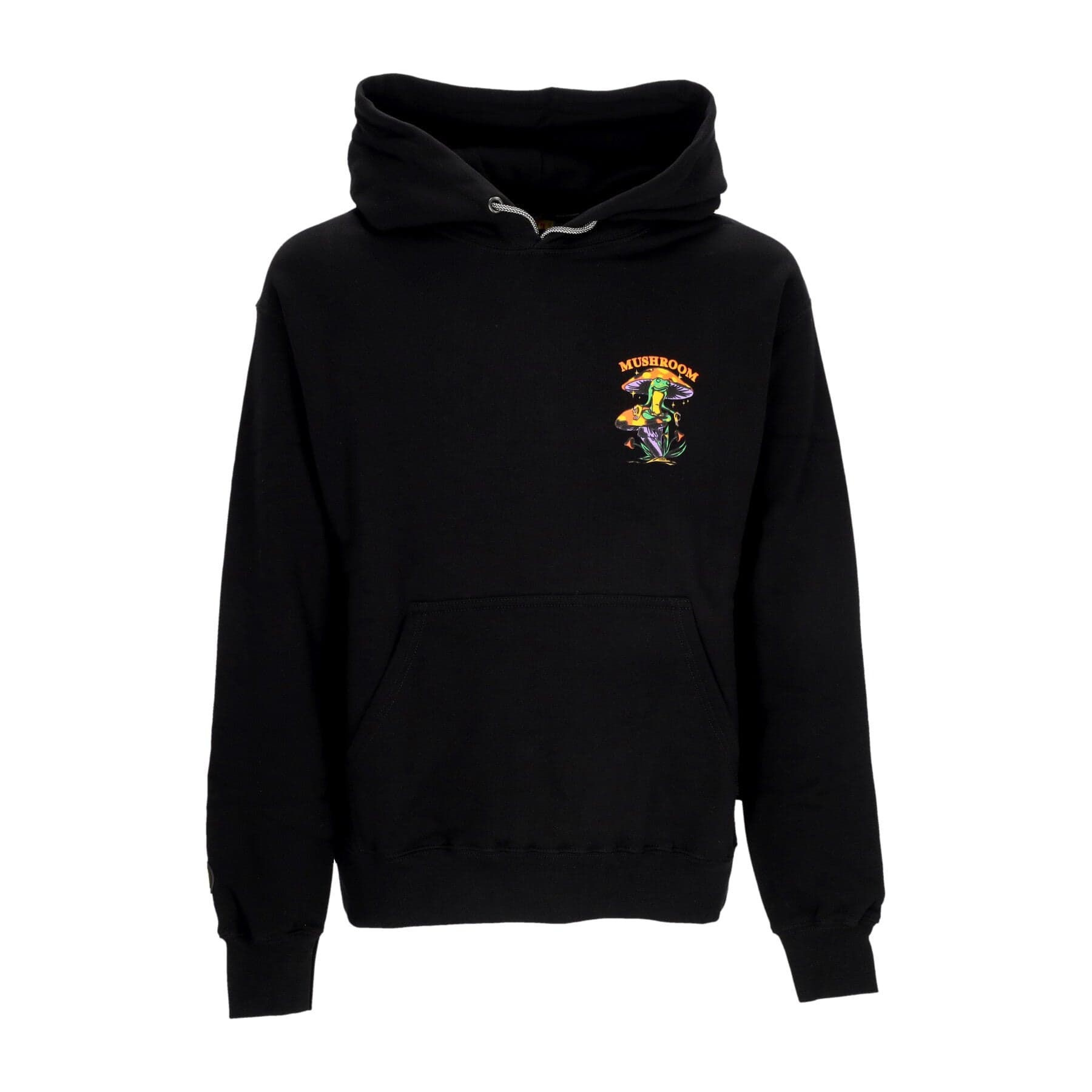 MUSHROOM Felpa Cappuccio Uomo Meditation Hoodie Black - 3