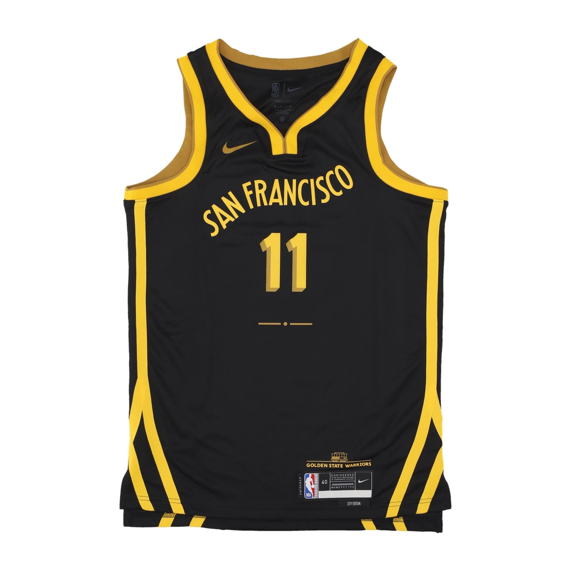 NIKE NBA Canotta Basket Uomo Nba City Edition 2023/24 Dri-fit Swingman Jersey No 11 Klay Thompson Golwar Black - 3