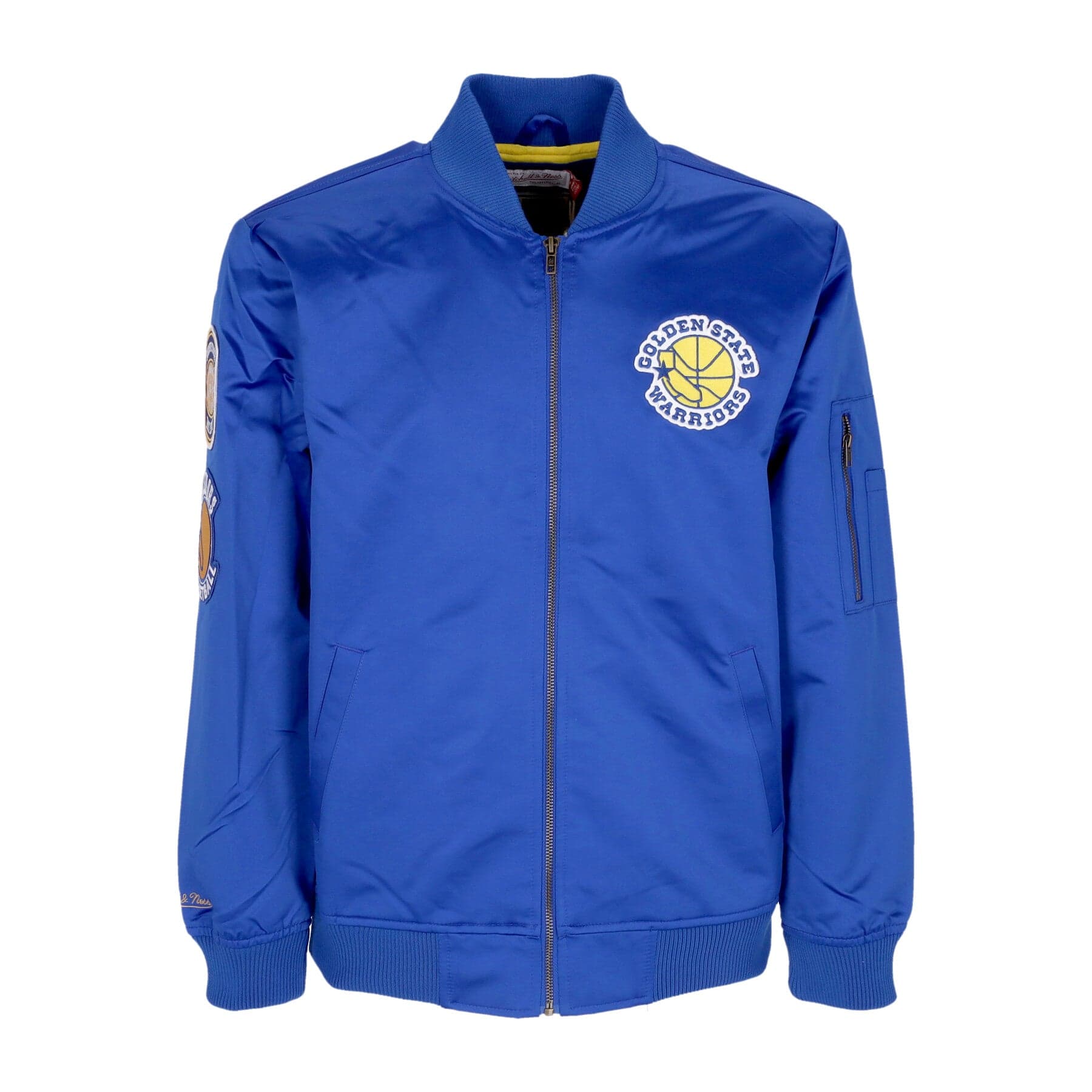 MITCHELL &amp; NESS Giubbotto Bomber Uomo Nba Lightweight Satin Bomber Golwar Original Team Colors - 4