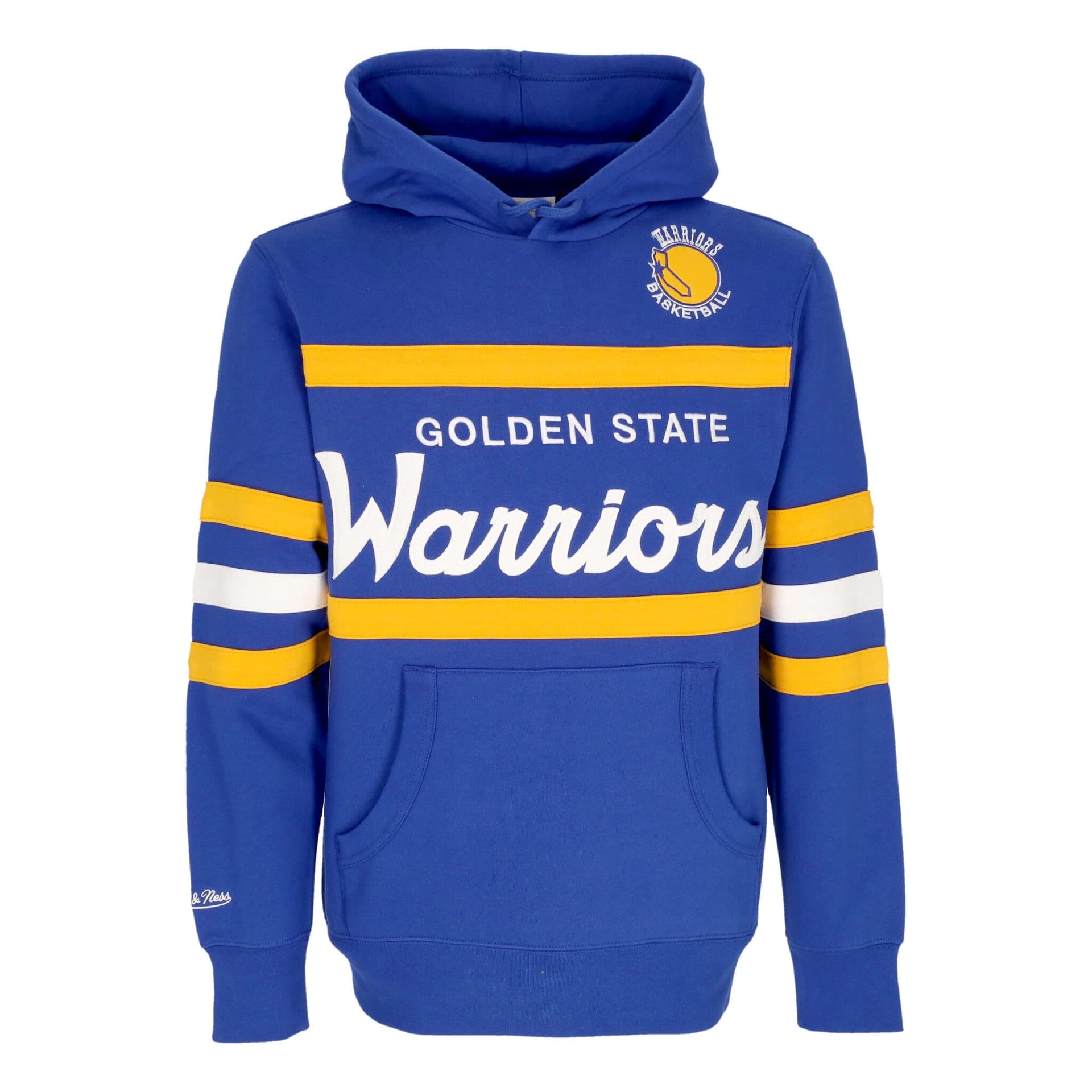 MITCHELL &amp; NESS Felpa Cappuccio Uomo Nba Head Coach Hoodie Golwar Original Team Colors - 3