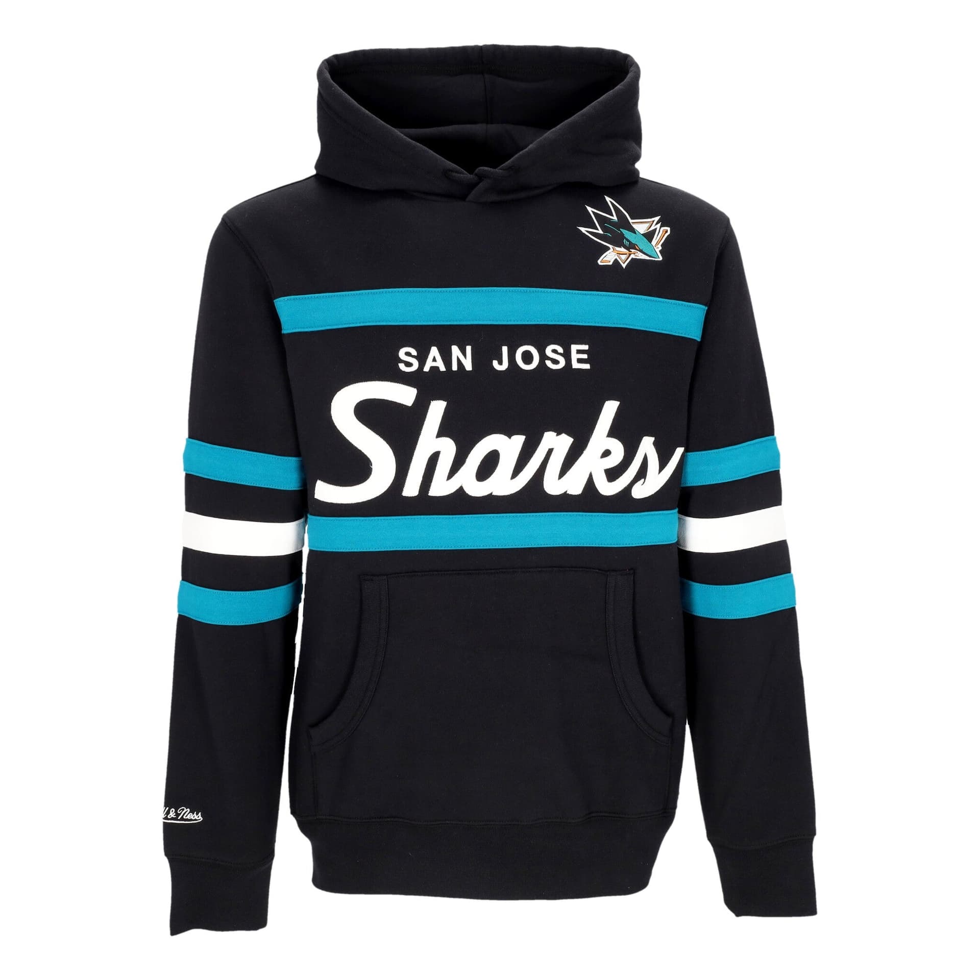 MITCHELL &amp; NESS Felpa Cappuccio Uomo Nhl Head Coach Hoodie Sajsha Original Team Colors - 3