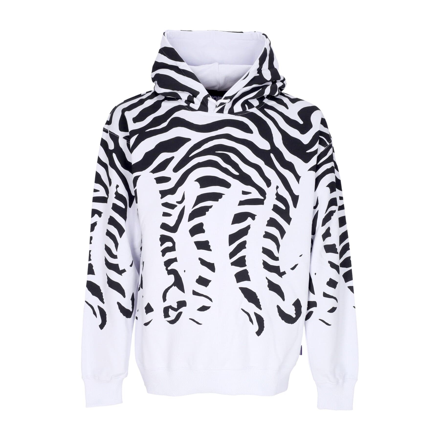 OCTOPUS Felpa Leggera Cappuccio Uomo Zebra Hoodie White - 3