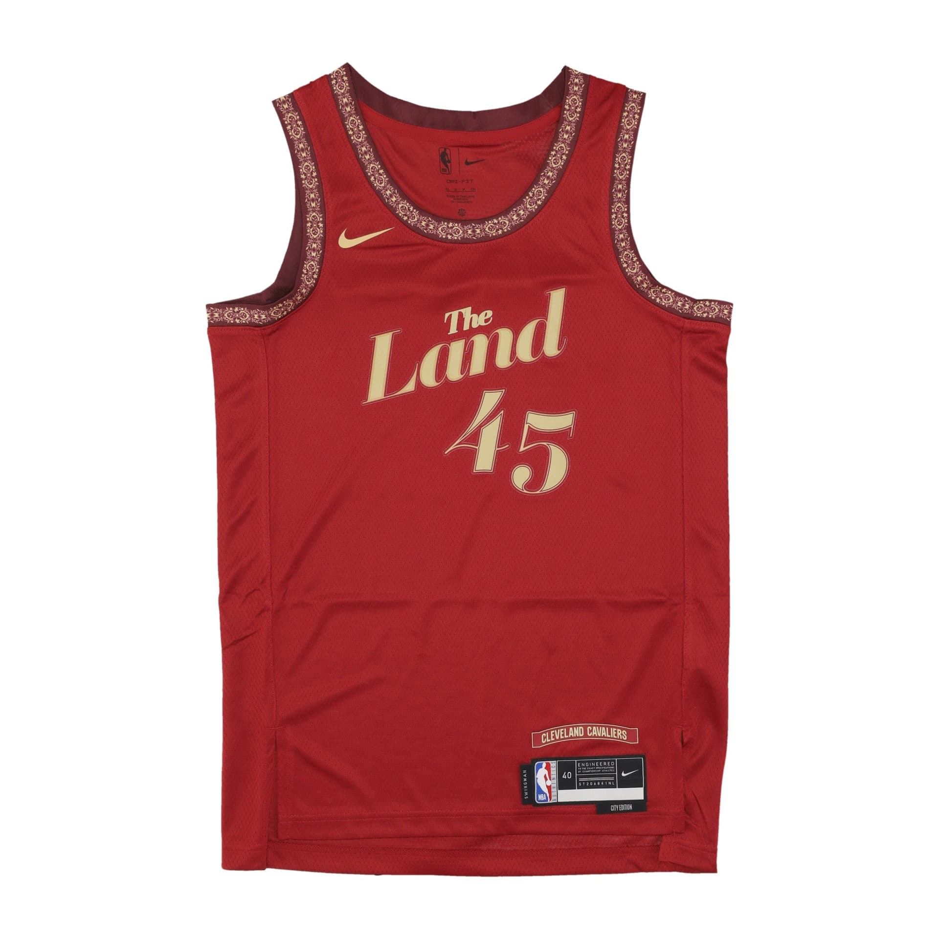 NIKE NBA Canotta Basket Uomo Nba City Edition 2023/24 Dri-fit Swingman Jersey No 45 Donovan Mitchell Clecav Team Crimson - 3