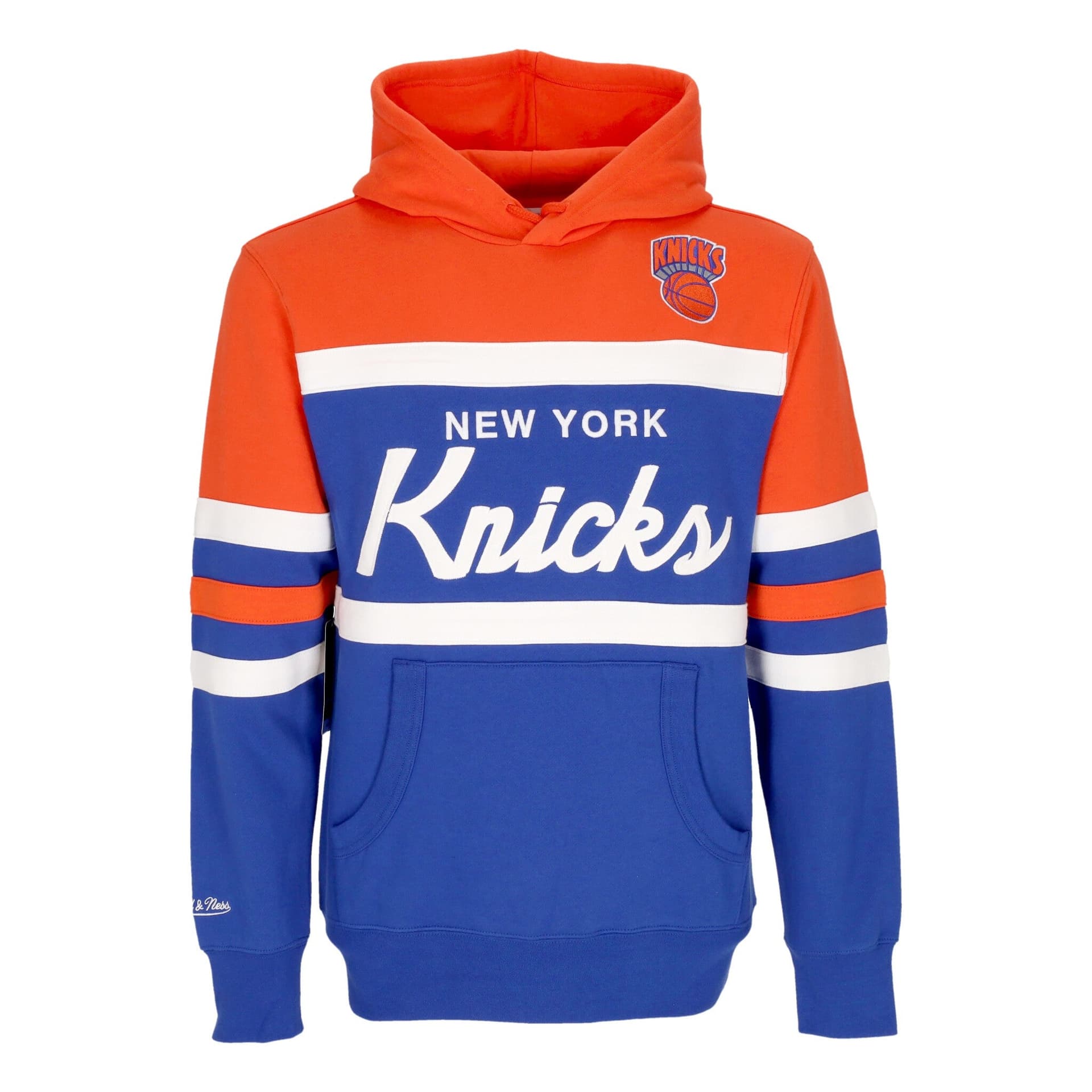 MITCHELL &amp; NESS Felpa Cappuccio Uomo Nba Head Coach Hoodie Neykni Original Team Colors - 3