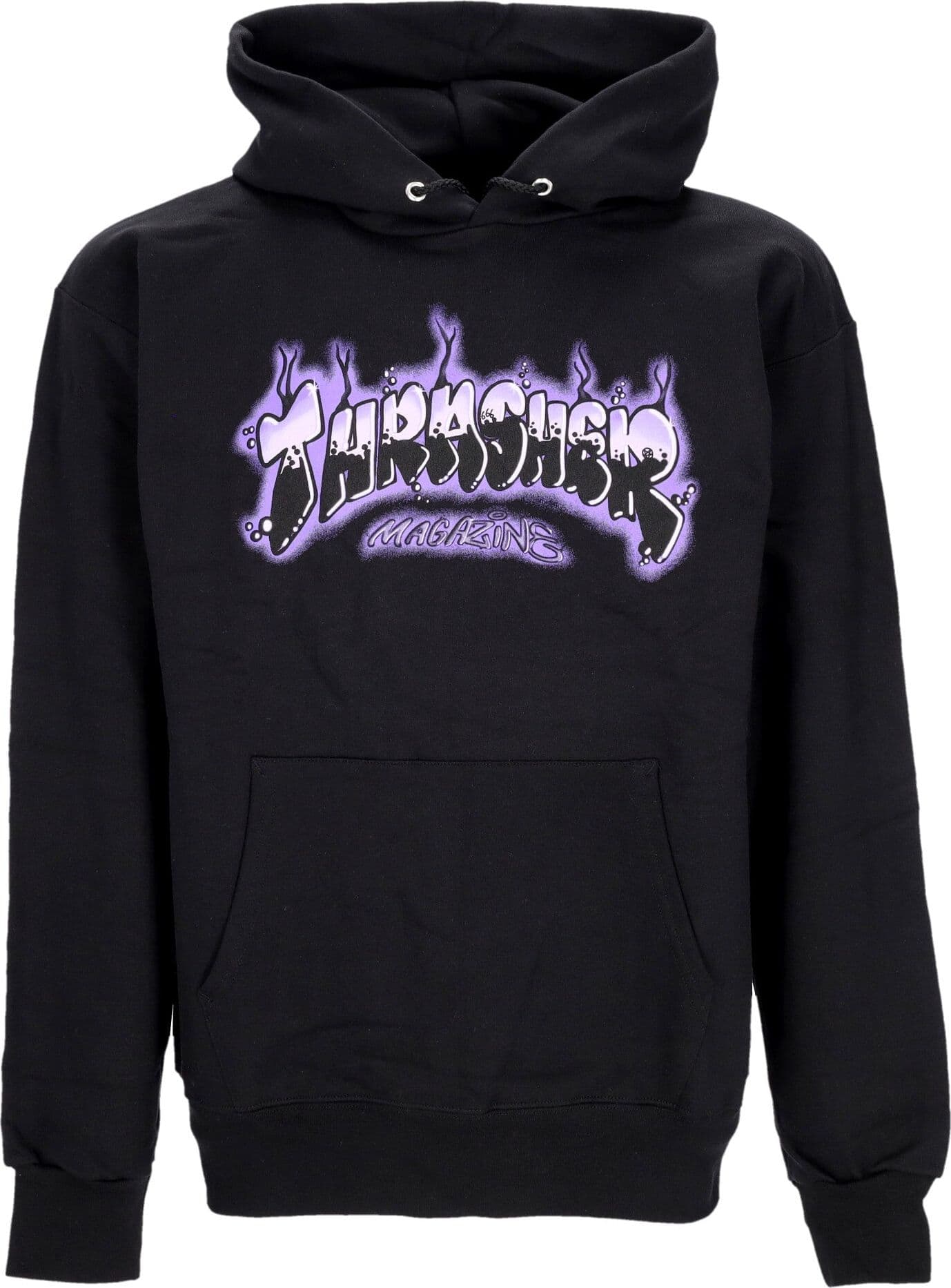 THRASHER Felpa Cappuccio Uomo Airbrush Hoodie Black/purple - 3